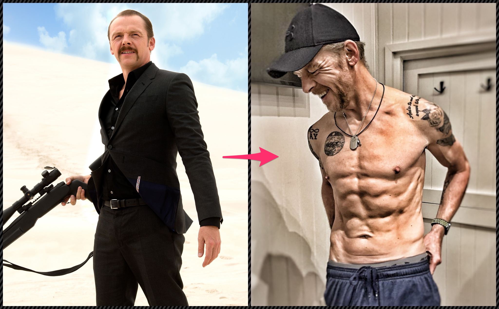 Diễn viên Simon Pegg trong Mission: Impossible, 6 tháng giảm 9kg  cho vai diễn mới, mỡ chỉ còn 8%