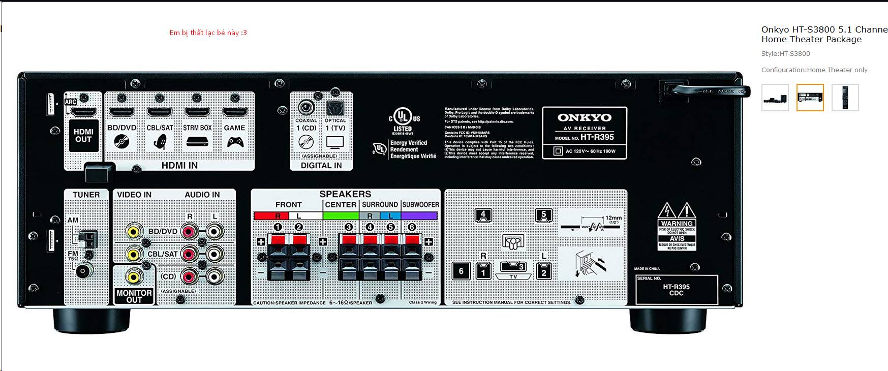 Cần từ vấn Amplifier thay thế cho Onkyo HT S3800