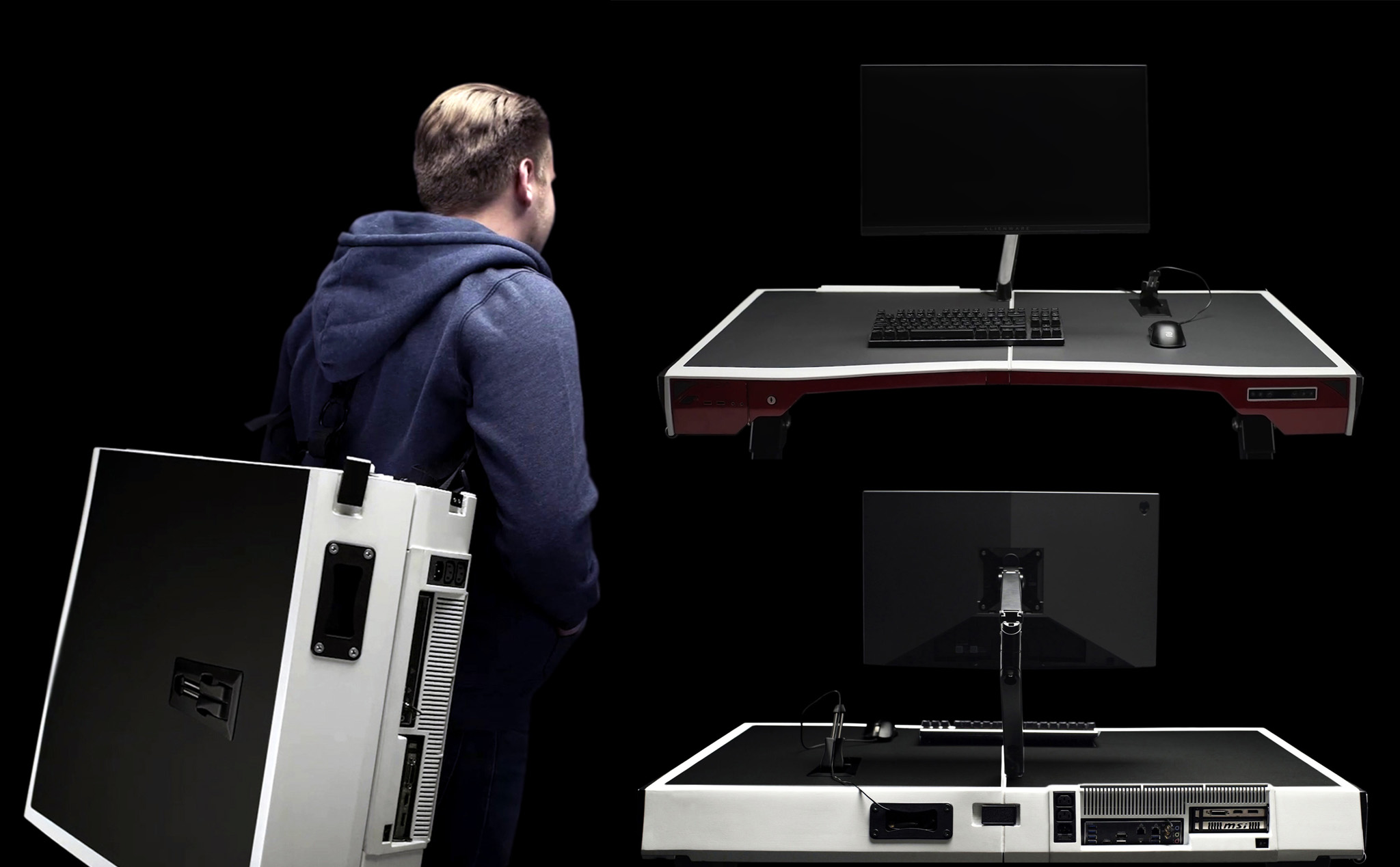 unEvn ONE – Case máy tính, bàn, màn hình, tất cả xếp gọn thành một chiếc vali
