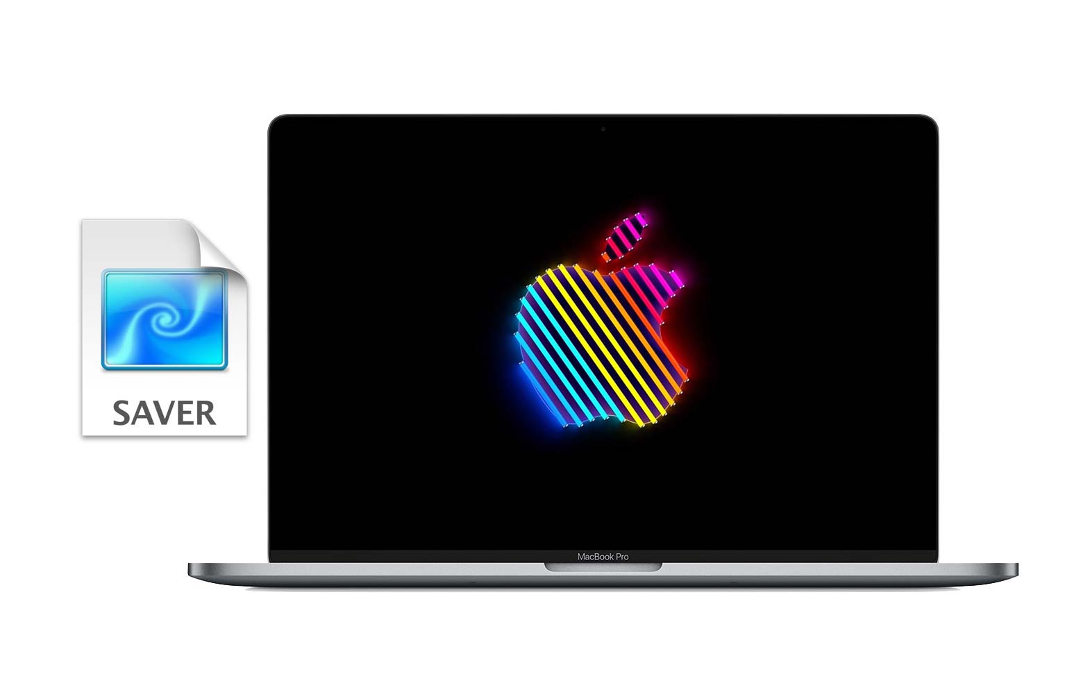 Screensaver động hình logo quả táo cho macOS, mời tải về