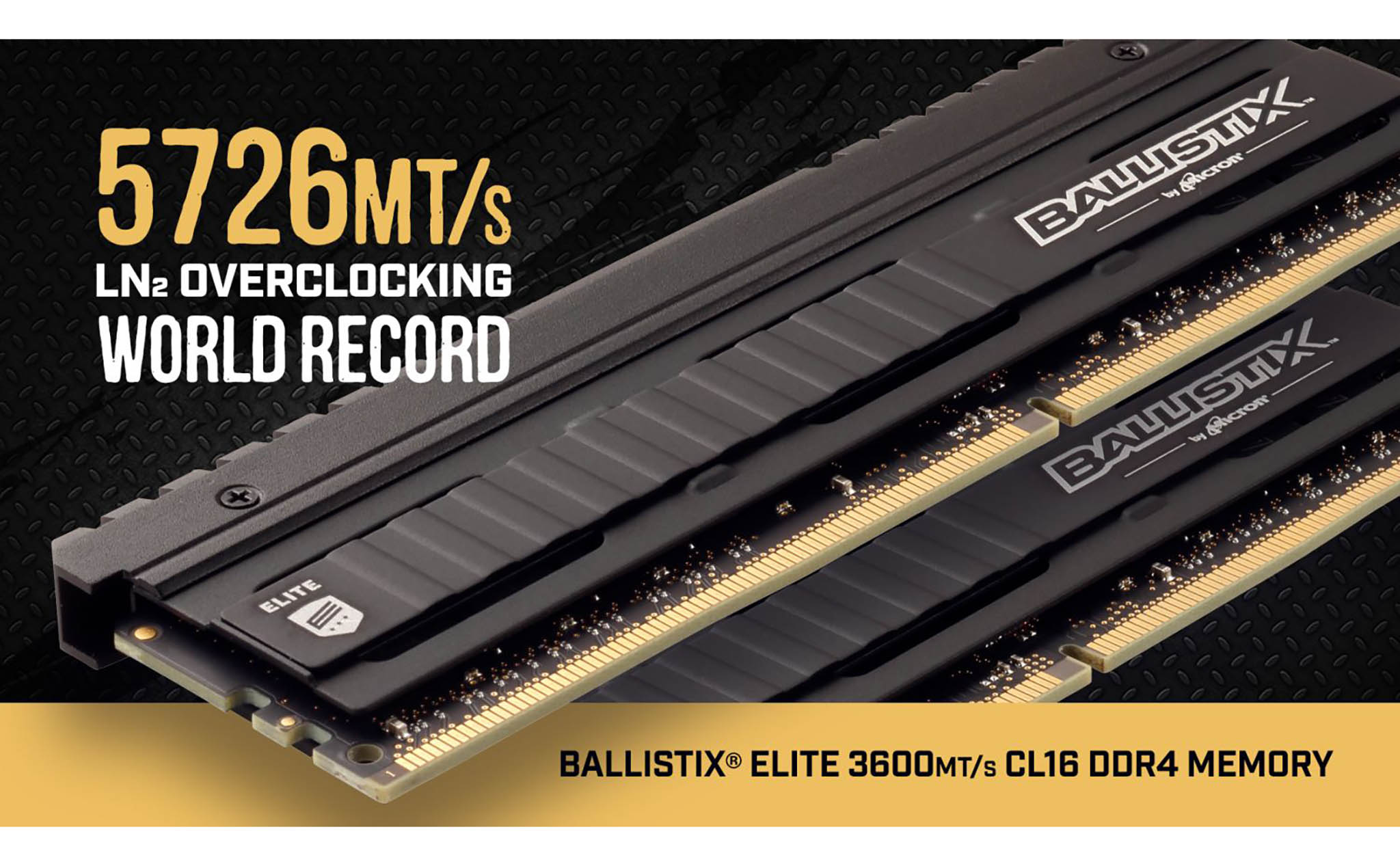 Ballistix Elite DDR4-3600 phá kỷ lục ép xung RAM với 5726 MHz, đế chip Micron E-die