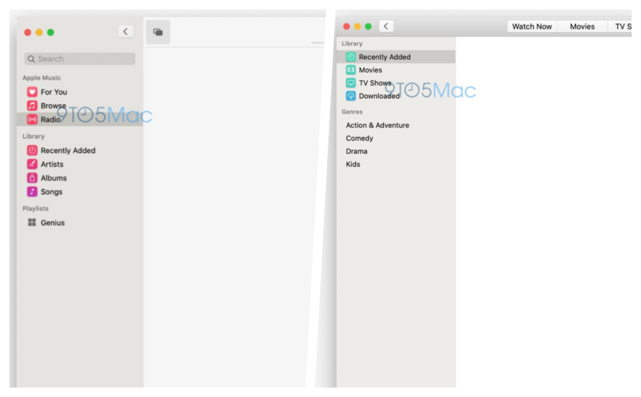 Lộ giao diện ứng dụng Nhạc và TV trên macOS 10.15 sắp ra mắt