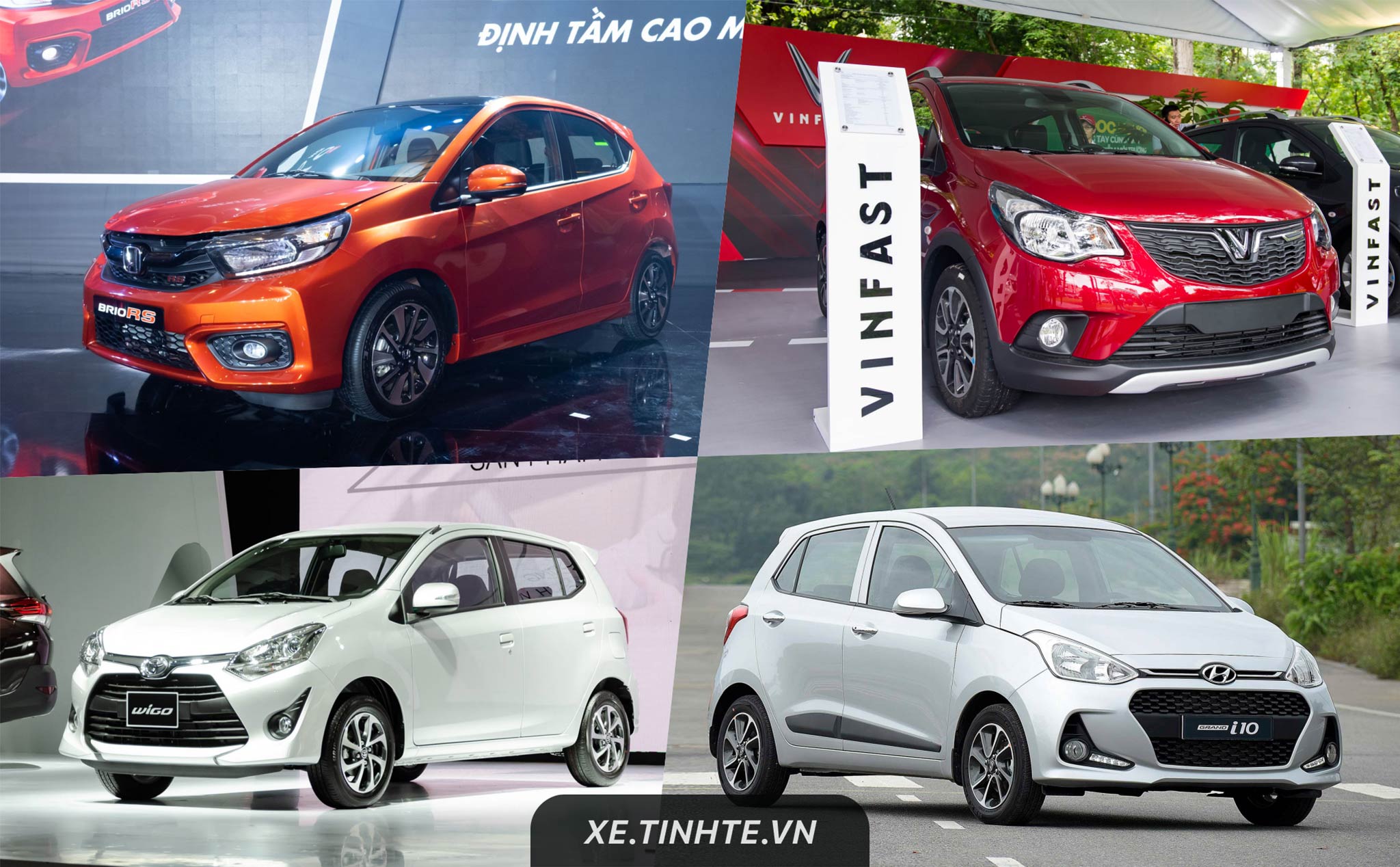 So sánh thông số kỹ thuật: Chọn Honda Brio, VinFast Fadil, Toyota Wigo hay Hyundai i10