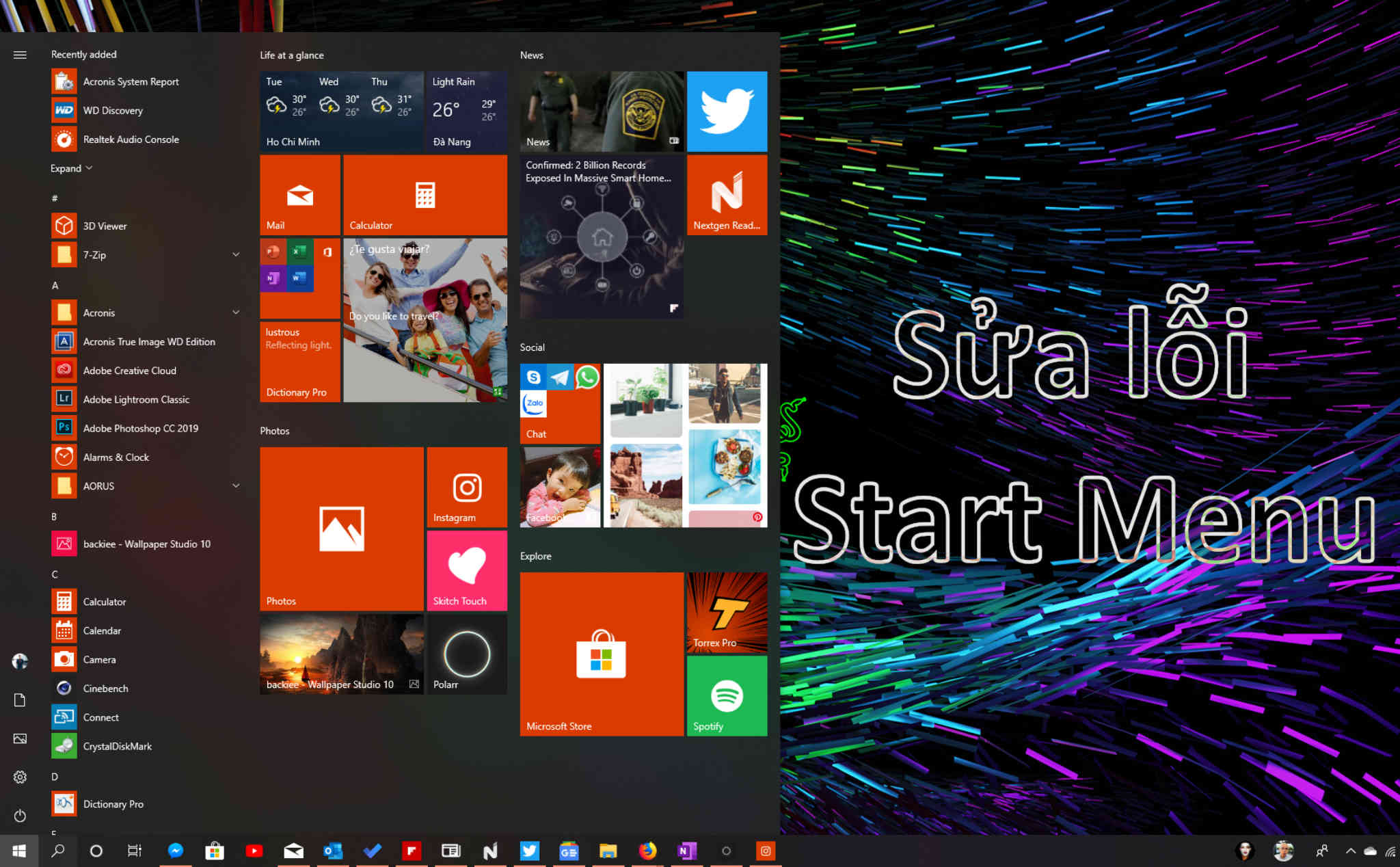 [Cơ bản] Một vài cách để sửa lỗi Start Menu không hiện, treo ... trên Windows 10