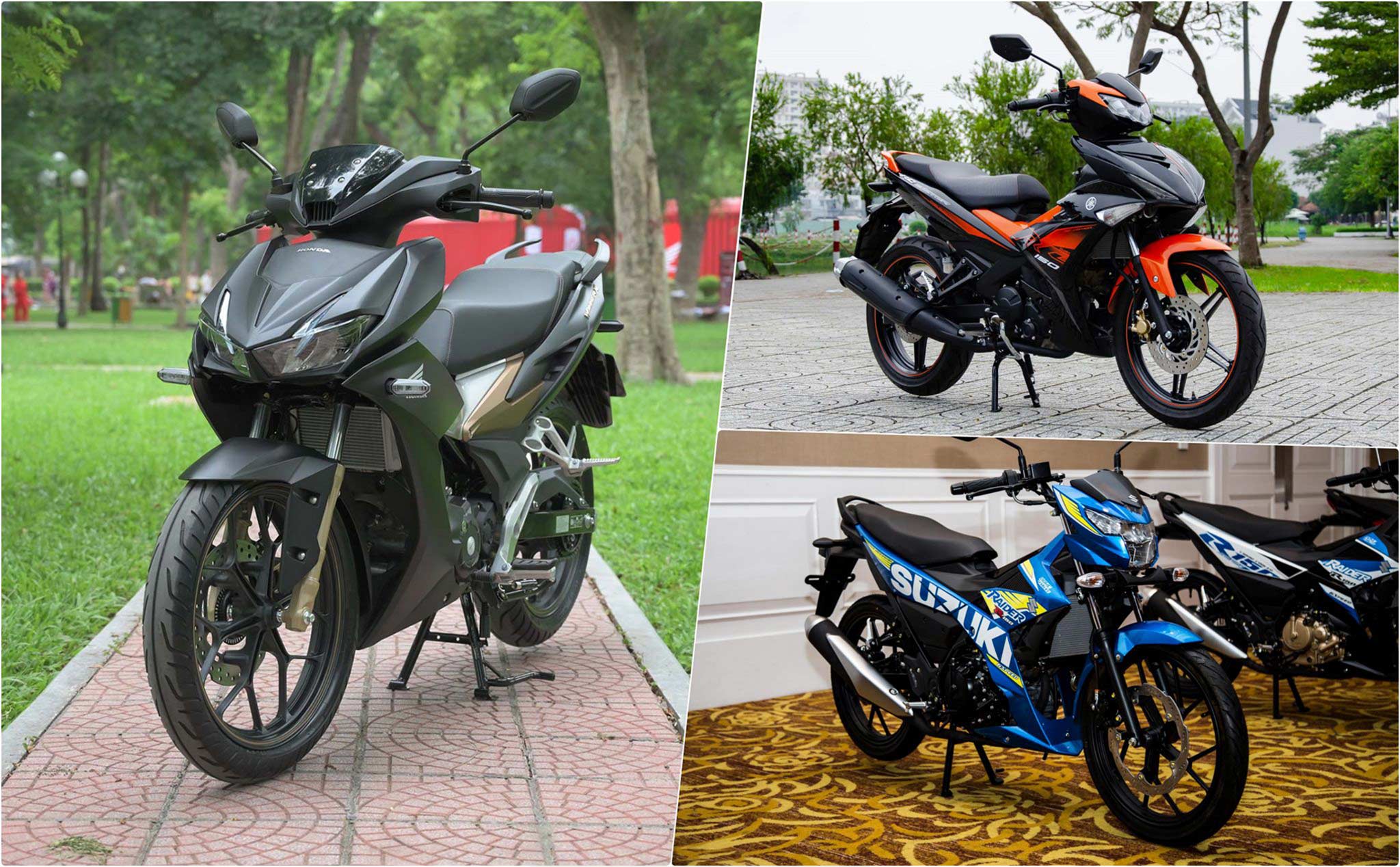 So sánh TSKT: Xe côn tay 150cc chọn Honda Winner X, Yamaha Exciter 150 hay Suzuki Raider R150 | Tinh tế