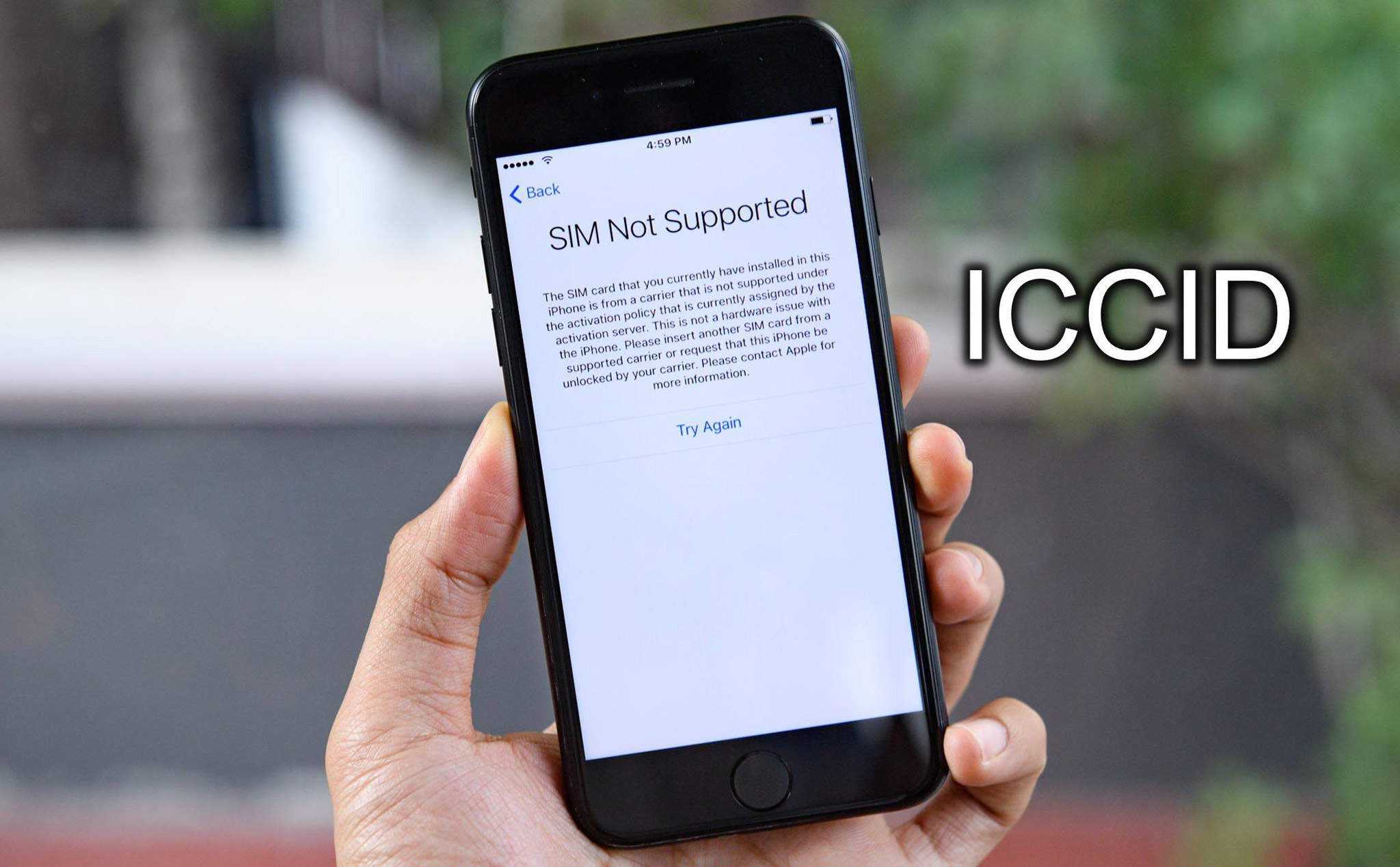 iPhone LOCK: ICCID đang bị chặn trên tất cả các phiên bản IOS