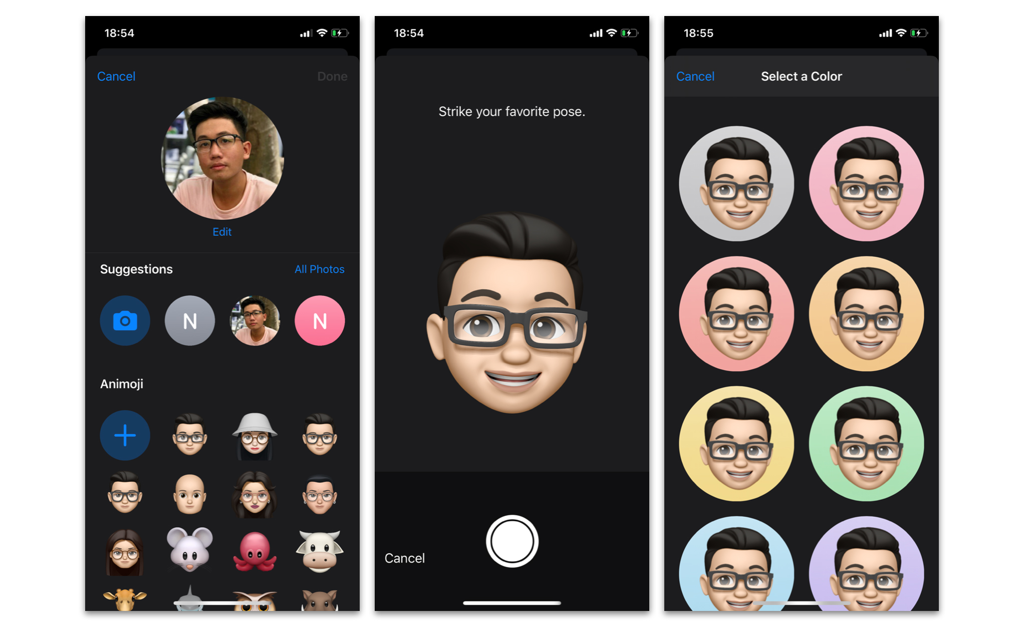 Custom ảnh profile danh bạ, iMessages bằng Memoji trên iOS 13
