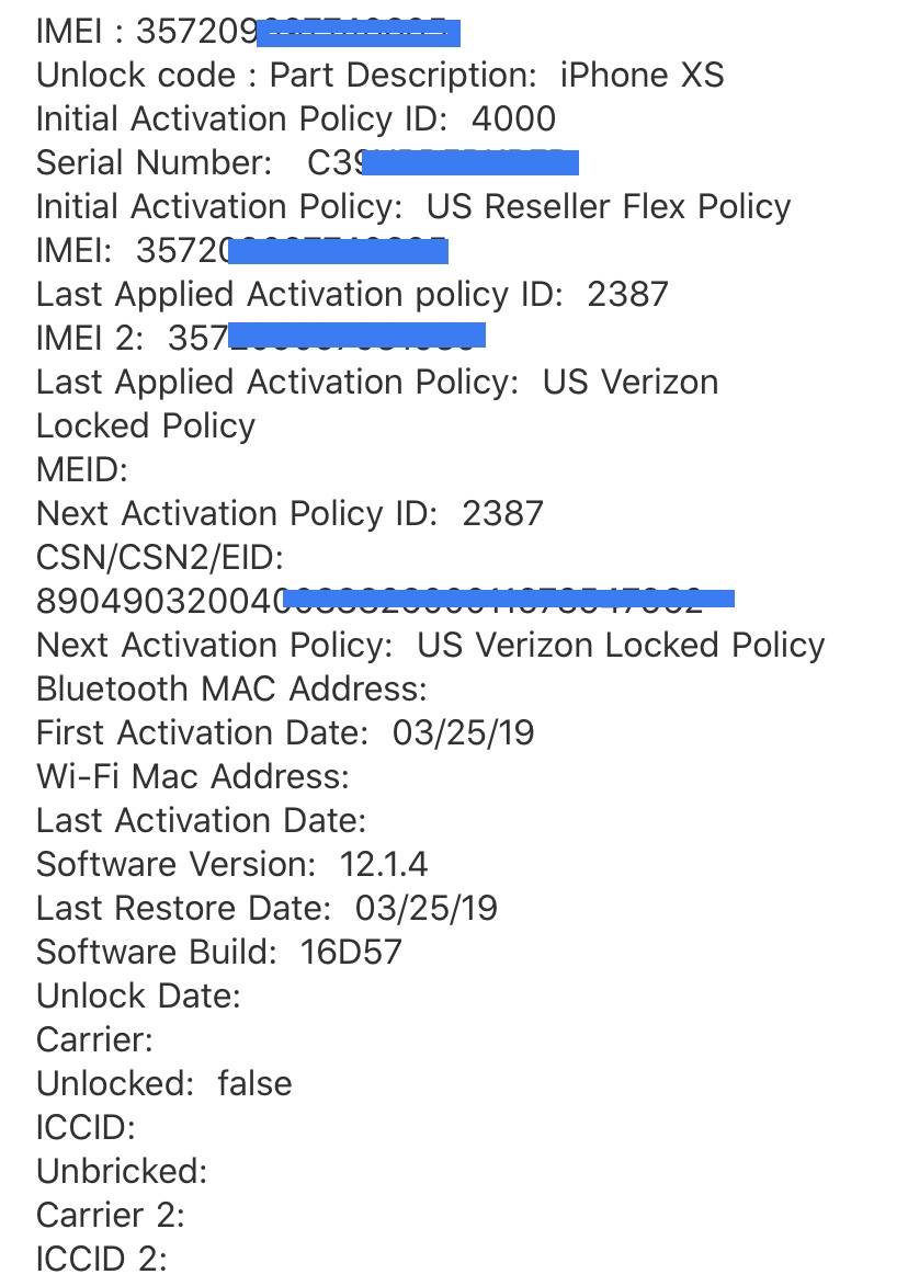 Xr,Xs,Xs Max quốc tế LL không add được eSim không nên sử dụng sim Verizon để kích vì sẽ bị locked.
