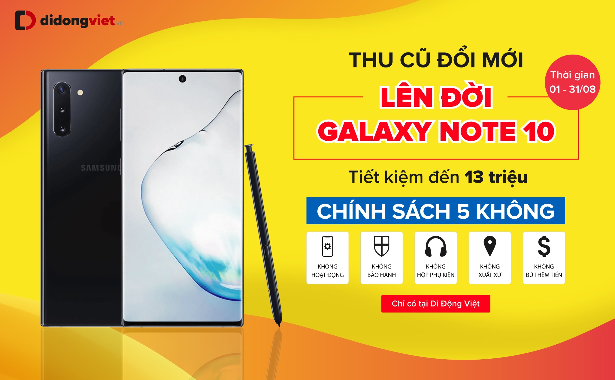 [QC] Đổi máy cũ lấy Galaxy Note 10, Note 10+ tiết kiệm đến 13 triệu tại Di Động Việt