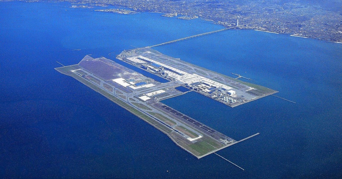Sân bay quốc tế Kansai: sân bay đầu tiên xây trên biển, chịu được động đất và bão lớn