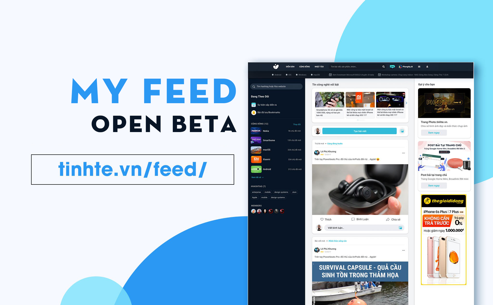 My Feed beta đã mở cho tất cả anh em Tinh tế, mời anh em trải nghiệm feed cá nhân hóa cho riêng mình