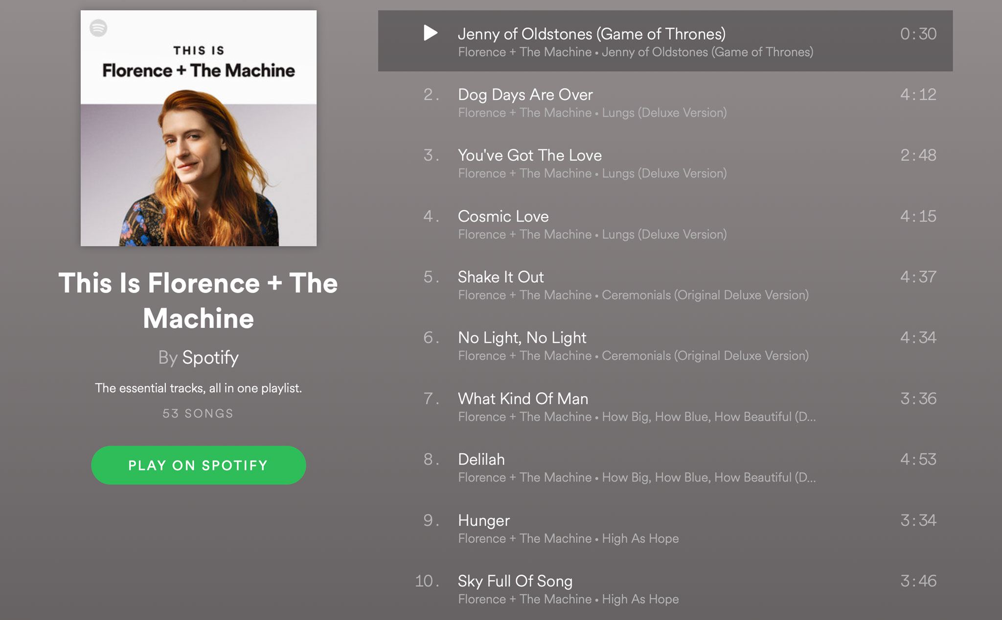 Florence + The Machine: 20 bài hát nên nghe