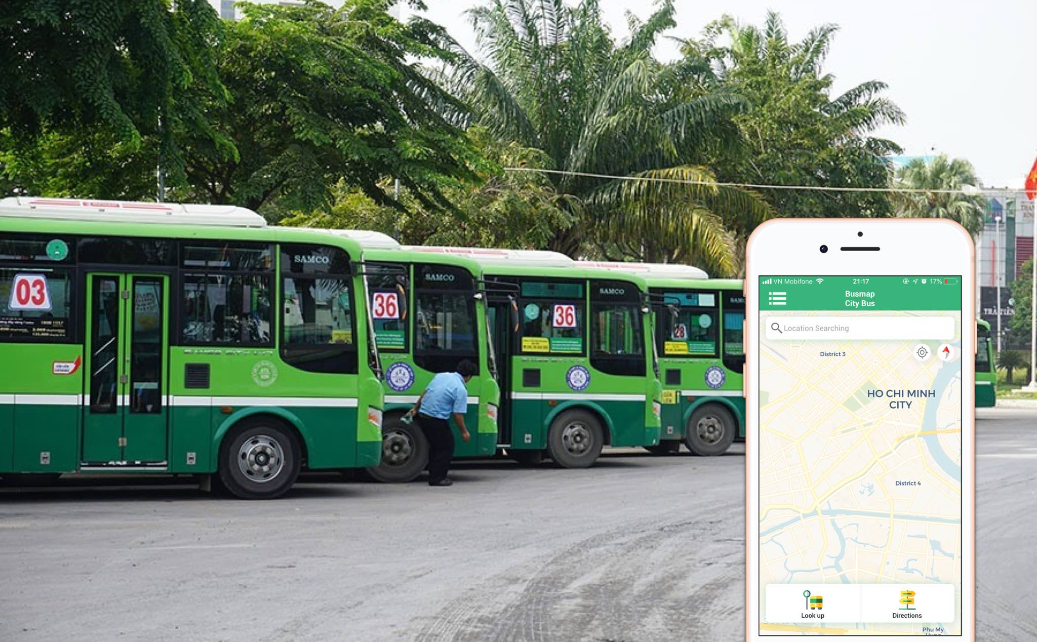 App tra cứu thông tin xe buýt BusMap đã có thêm Hà Nội và Đà Nẵng