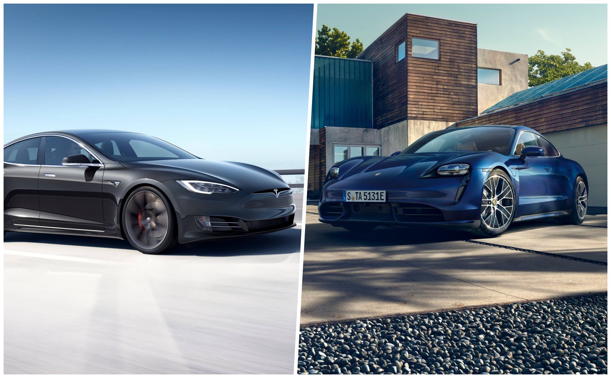 So sánh Porsche Taycan và Tesla Model S