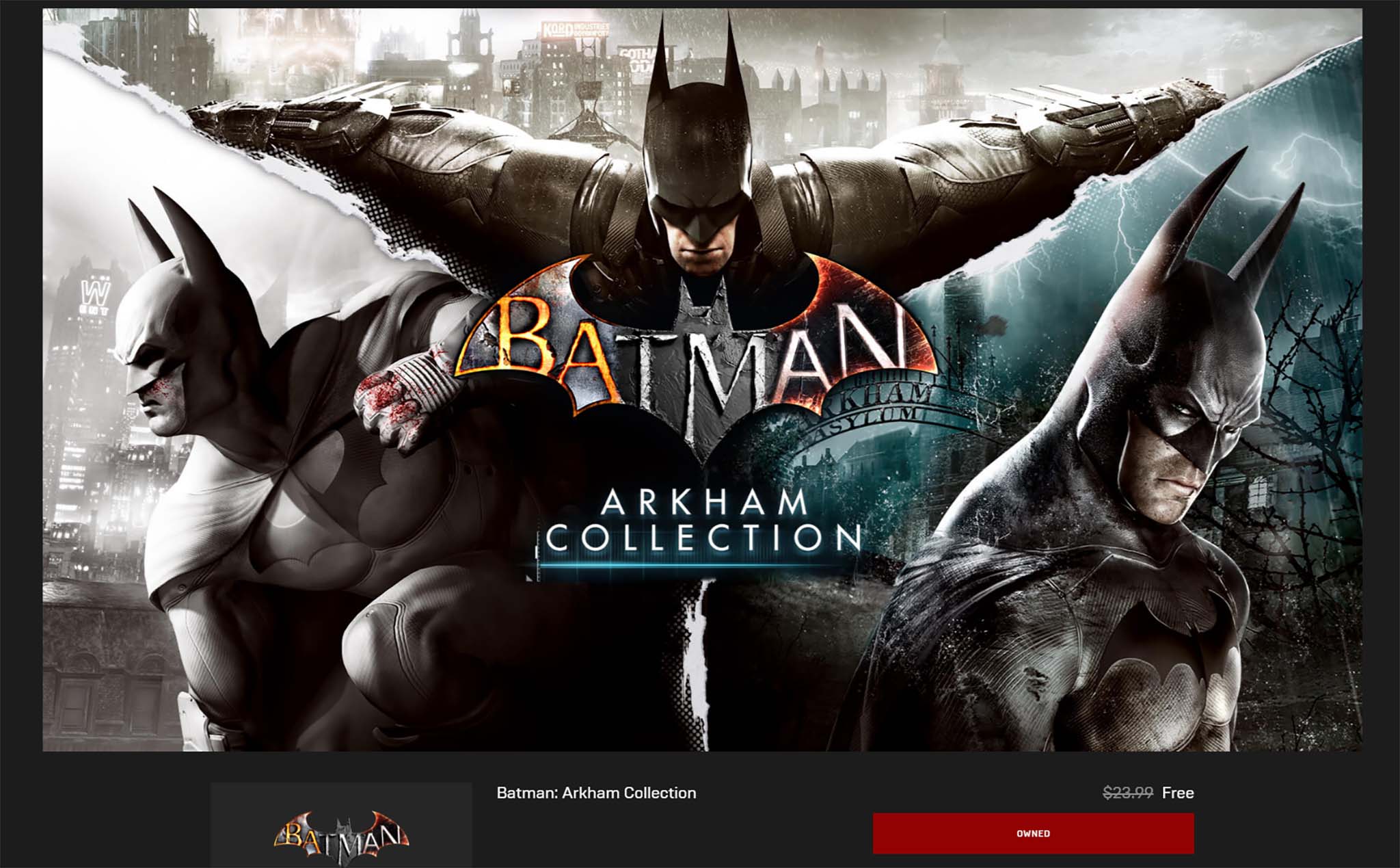 Epic Games đang tặng nguyên bộ Batman 6 game chỉ trong tuần này, nhanh tay anh em ơi