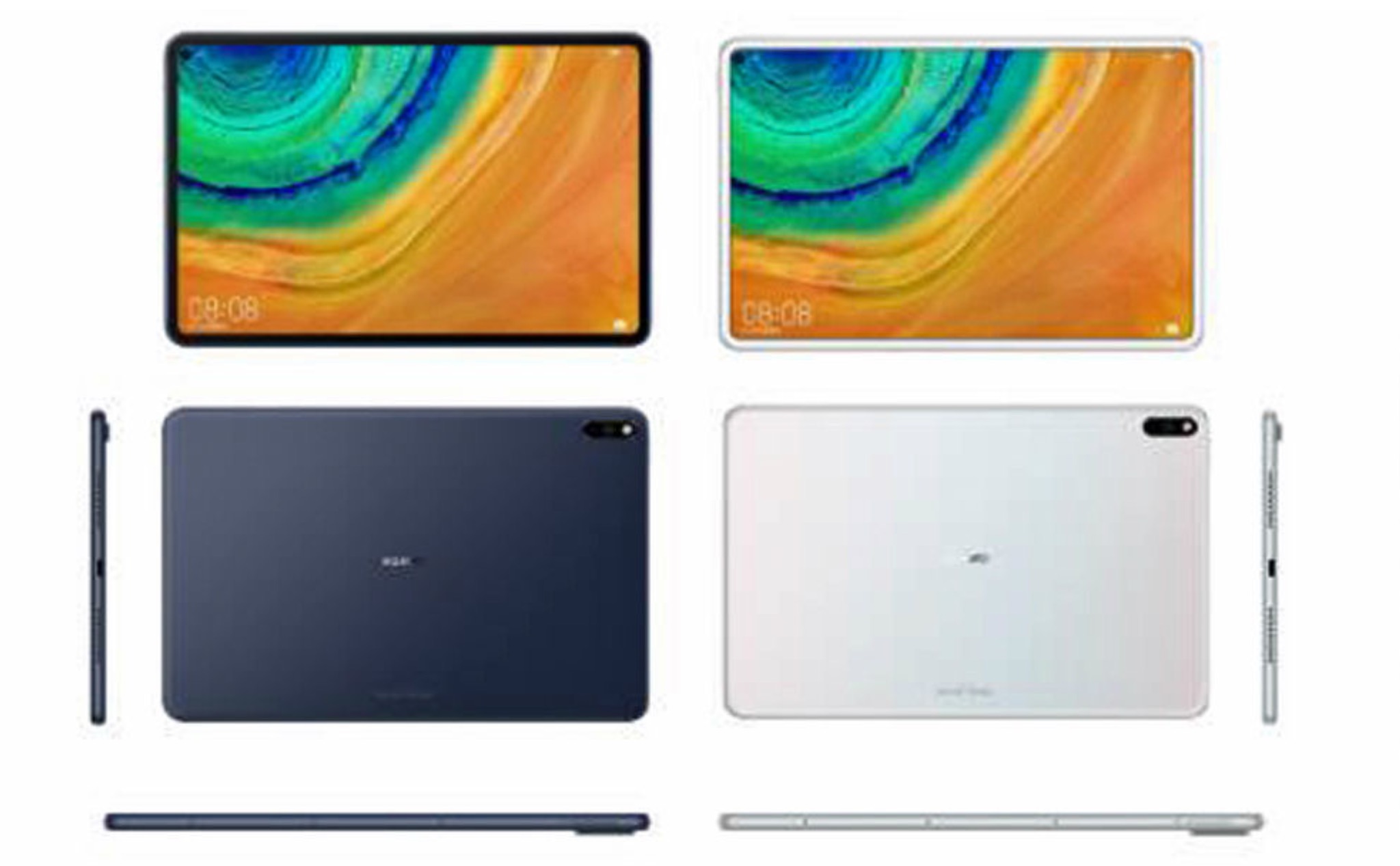 Hình ảnh tablet mới của Huawei: viền mỏng, màn hình khoét lỗ, hai camera sau