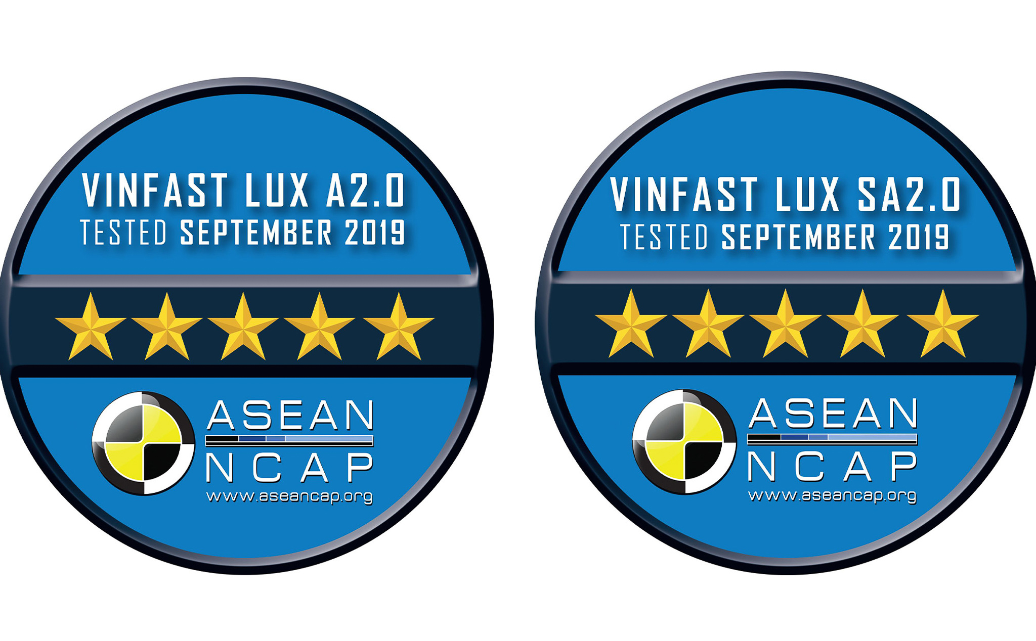 #VMS19: VinFast nhận chứng chỉ an toàn 5 sao và 4 sao từ Asean Ncap