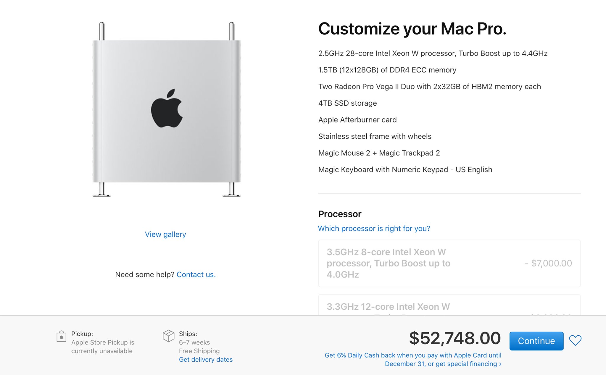 Mac Pro max option có giá hơn 50.000 USD