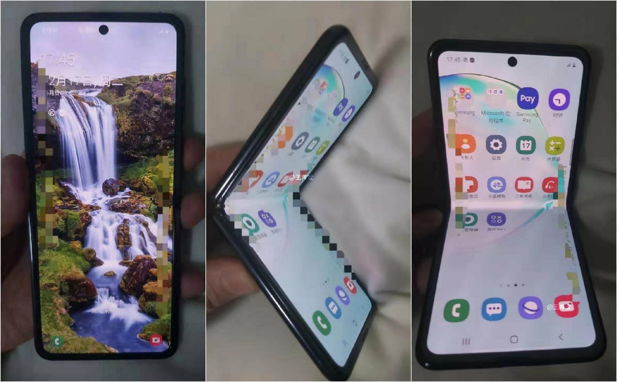Hình ảnh điện thoại gập kiểu vò sò của Samsung ngoài đời thật | LaptrinhX