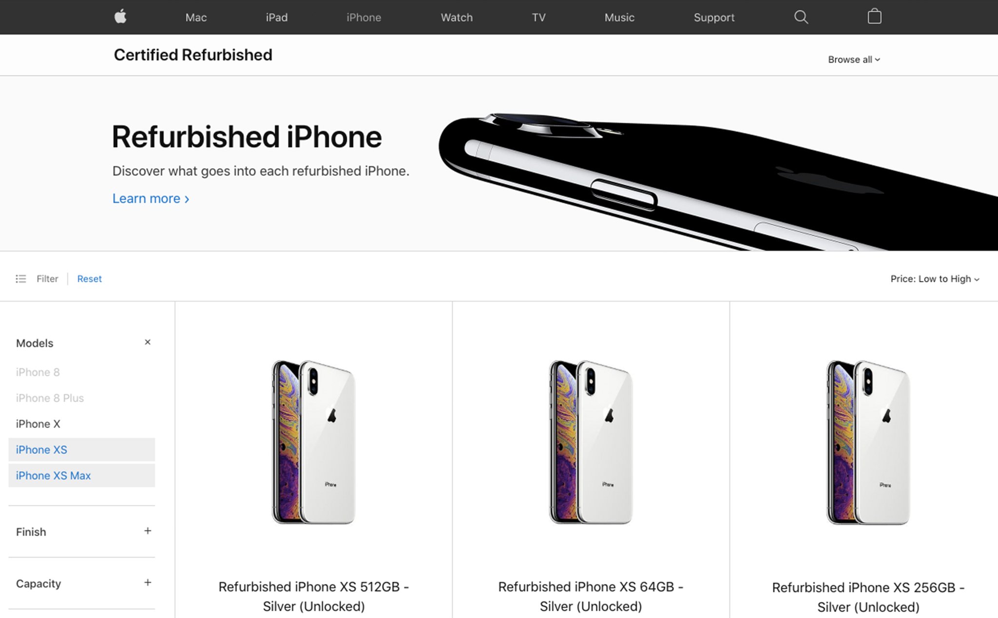Apple mở bán iPhone XS & XS Max Refurbished