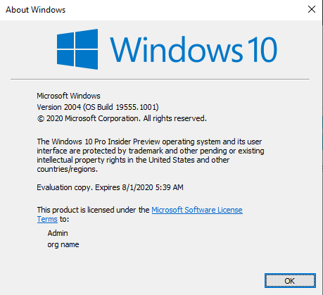 Windows 10 ra mắt tháng 4 này sẽ có Version là 2004 nhé :D