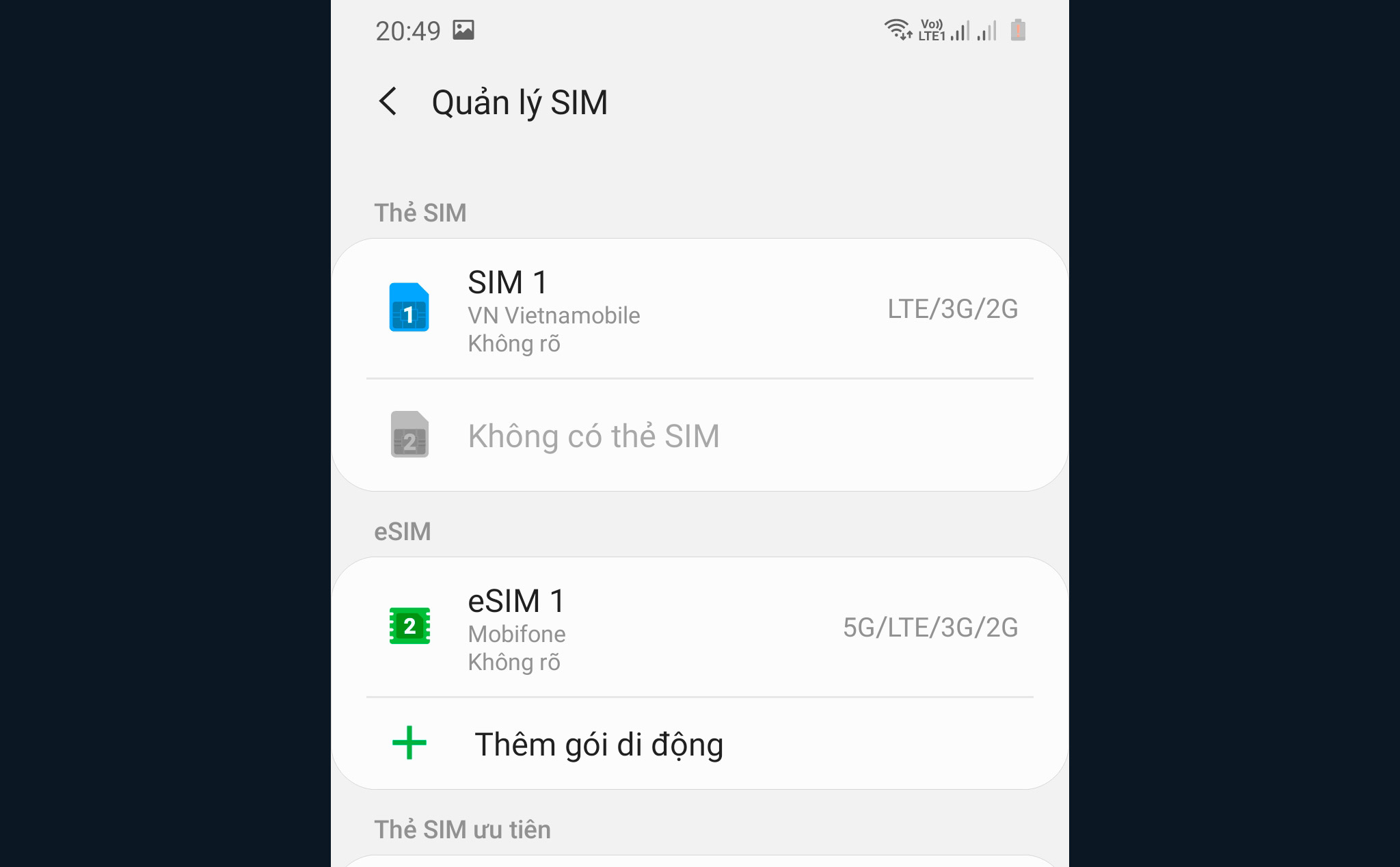 Galaxy S20 Ultra đã dùng được eSIM ở Việt Nam: thoải mái gắn thẻ nhớ dùng với 2 SIM