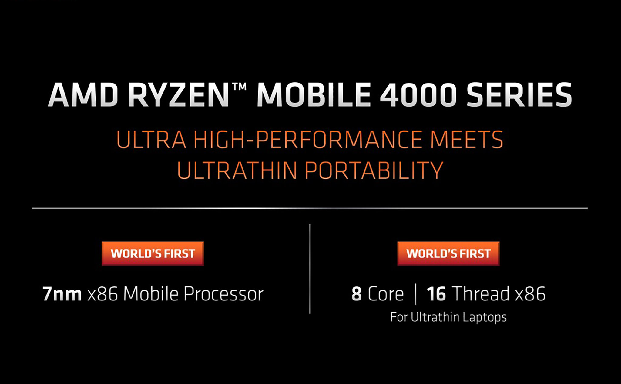 AMD ra mắt Ryzen Mobile 4000 cho laptop: Zen 2 7nm, dòng H lẫn U đều có 8 nhân 16 luồng rất mạnh!