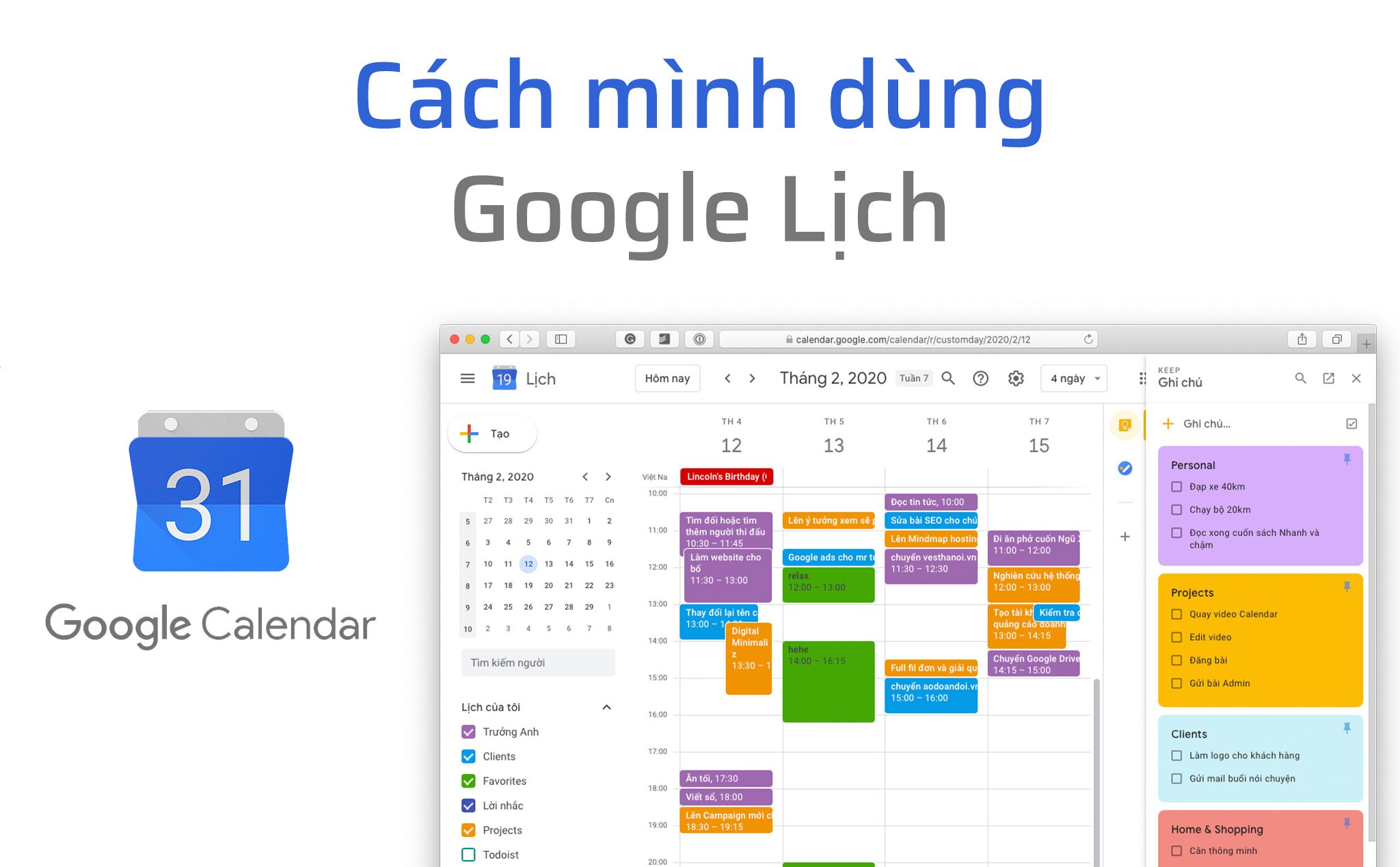 Cách mình sử dụng và tối ưu Google Calendar