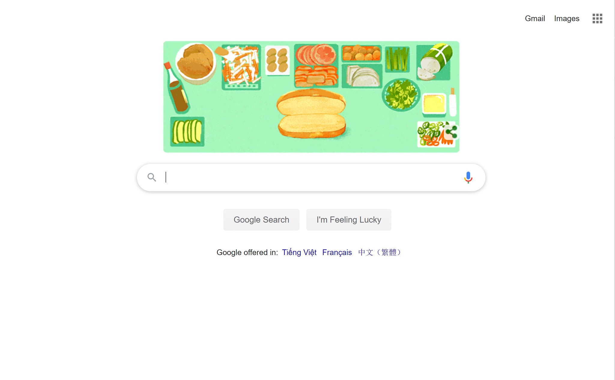 Google Doodle vinh danh món bánh mì thịt của Việt Nam
