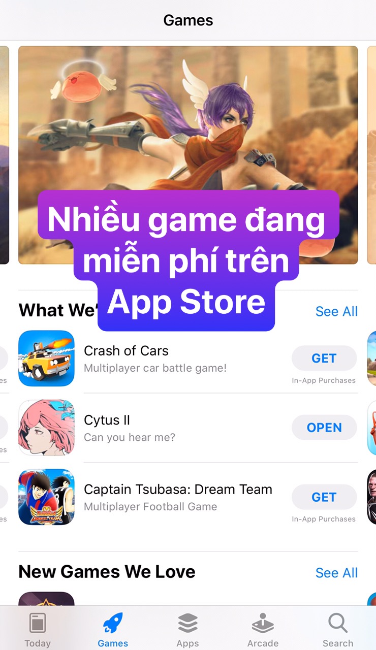 Nhiều game đang free trên app store