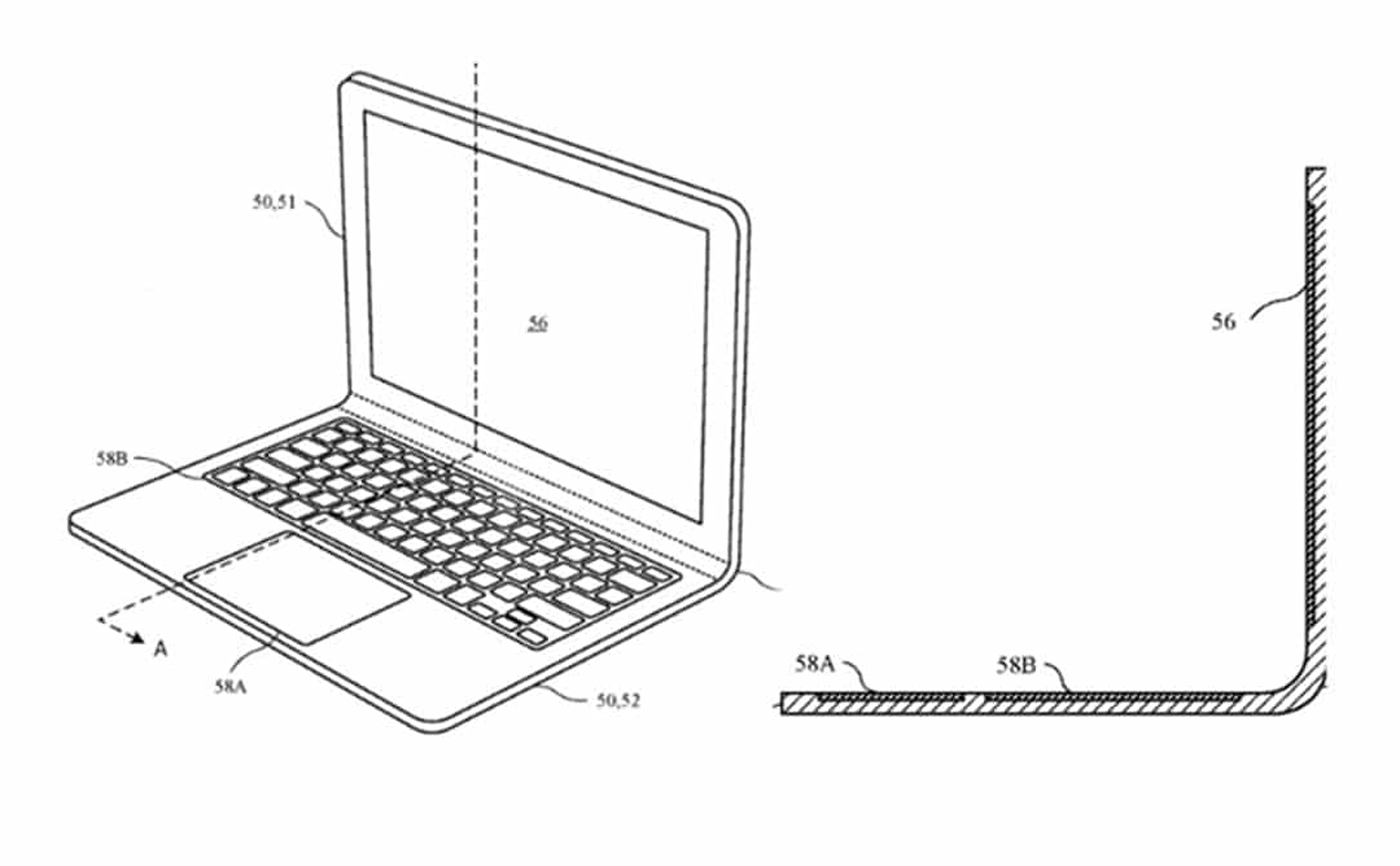 Bằng sáng chế mới của Apple: MacBook không sử dụng bản lề nữa mà sẽ uốn cong được