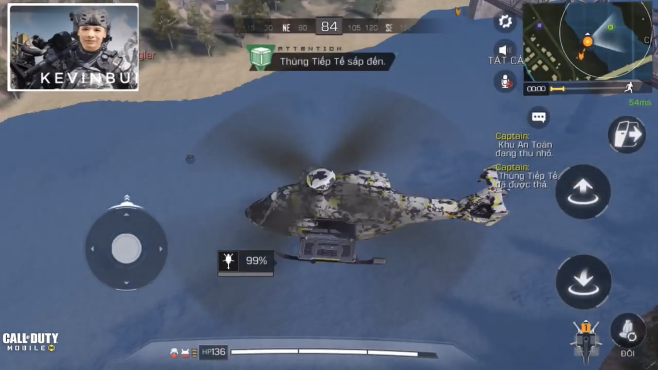 Dạo chơi bằng máy bay trực thăng trong game COD warzone mobile