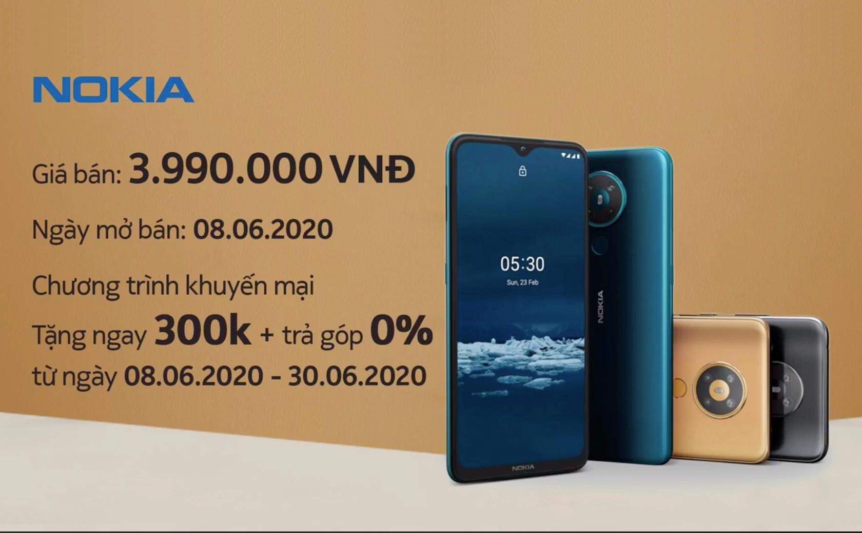 Nokia 5.3 ra mắt tại Việt Nam với giá 3,99 triệu; bán ra từ 08/06