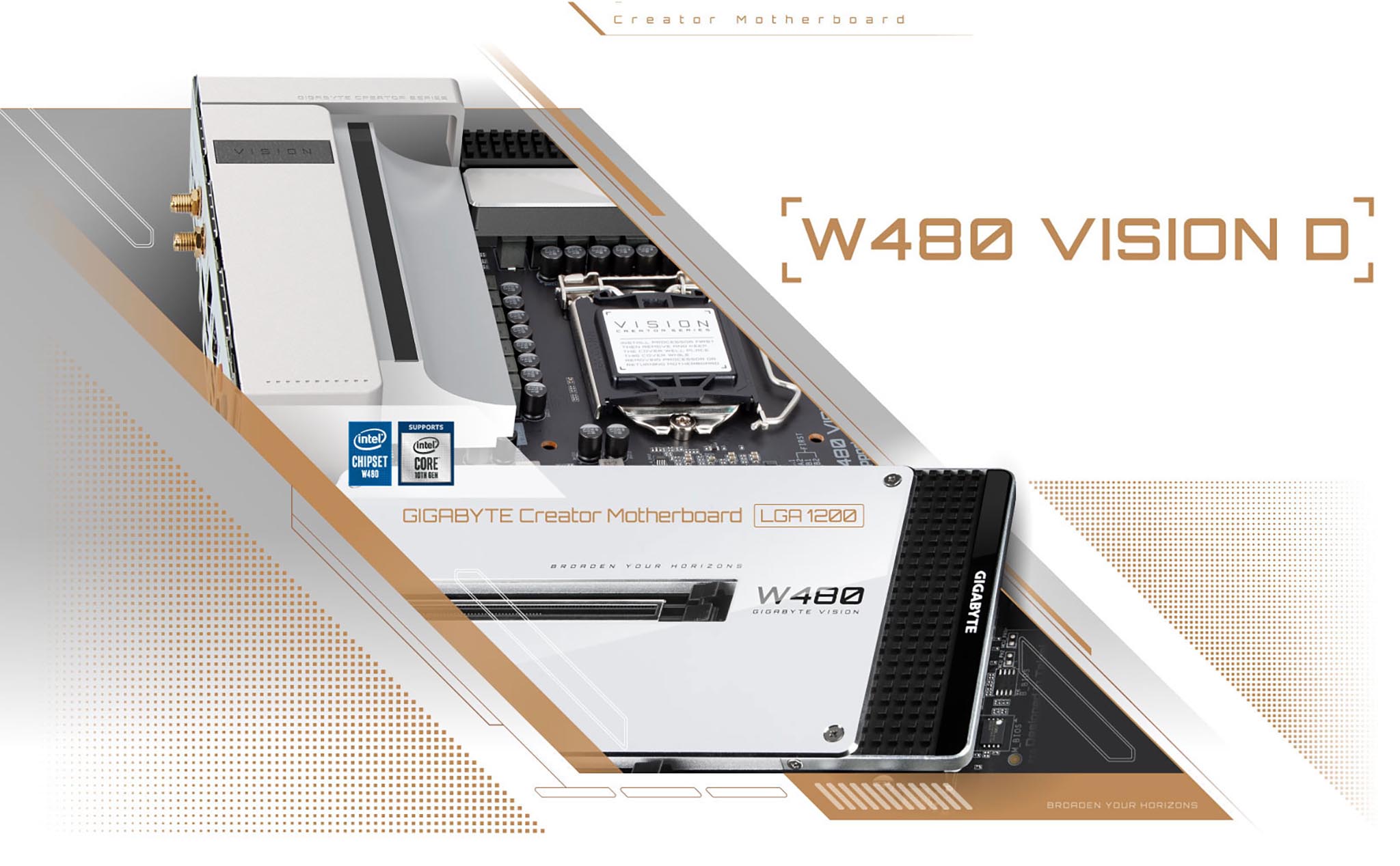 W480 & B550 Vision D - dòng bo mạch chủ phong cách tối giản của Gigabyte dành cho người dùng creator