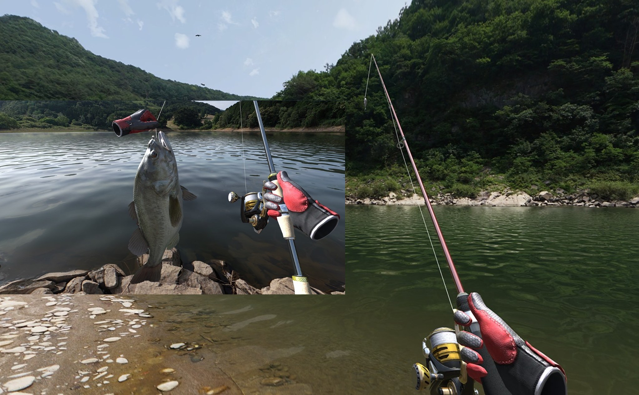 Ra sân câu con cá chép về om dưa (chơi game Real VR Fishing)