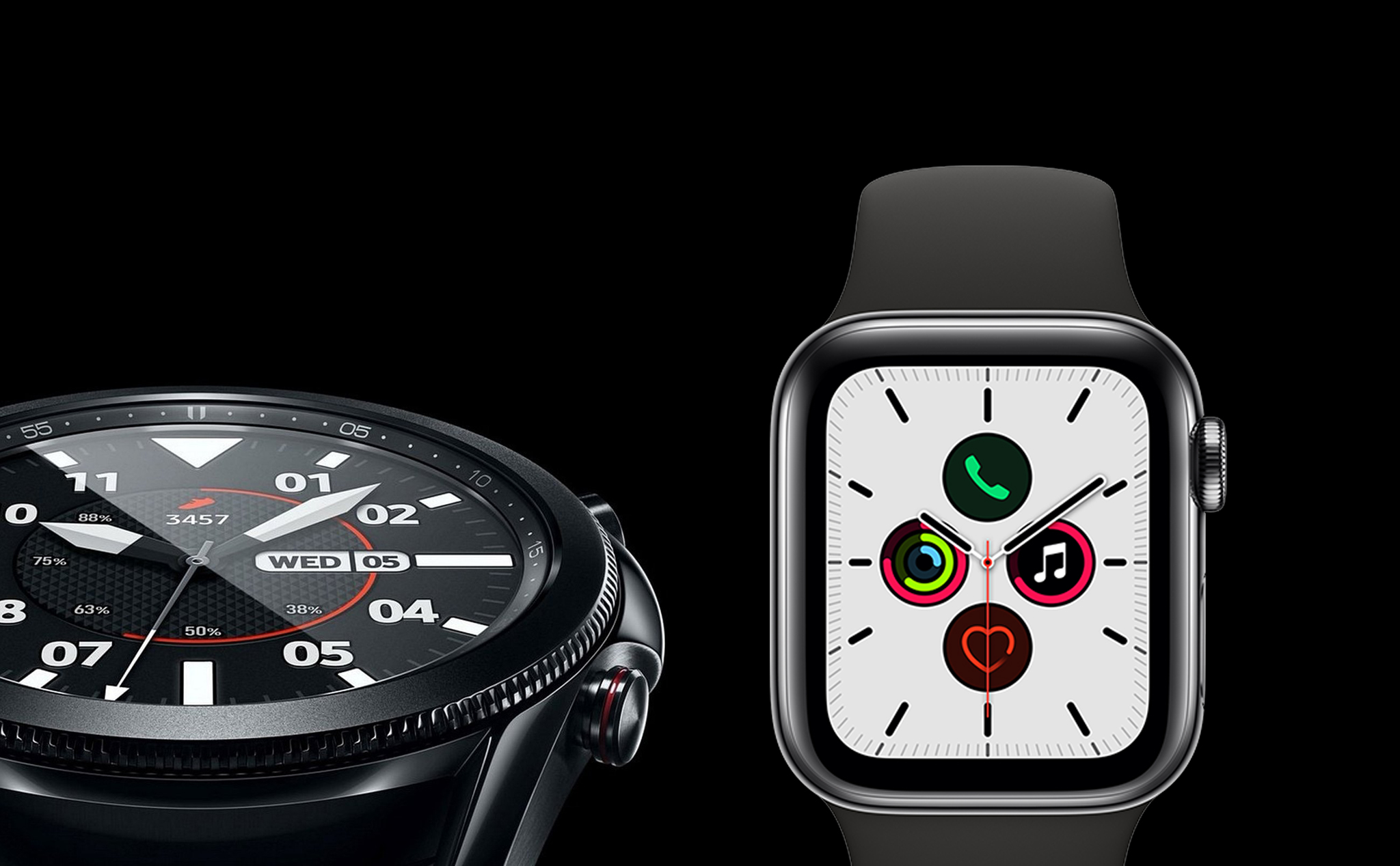 So sánh Samsung Galaxy Watch3 vs Apple Watch Series 5