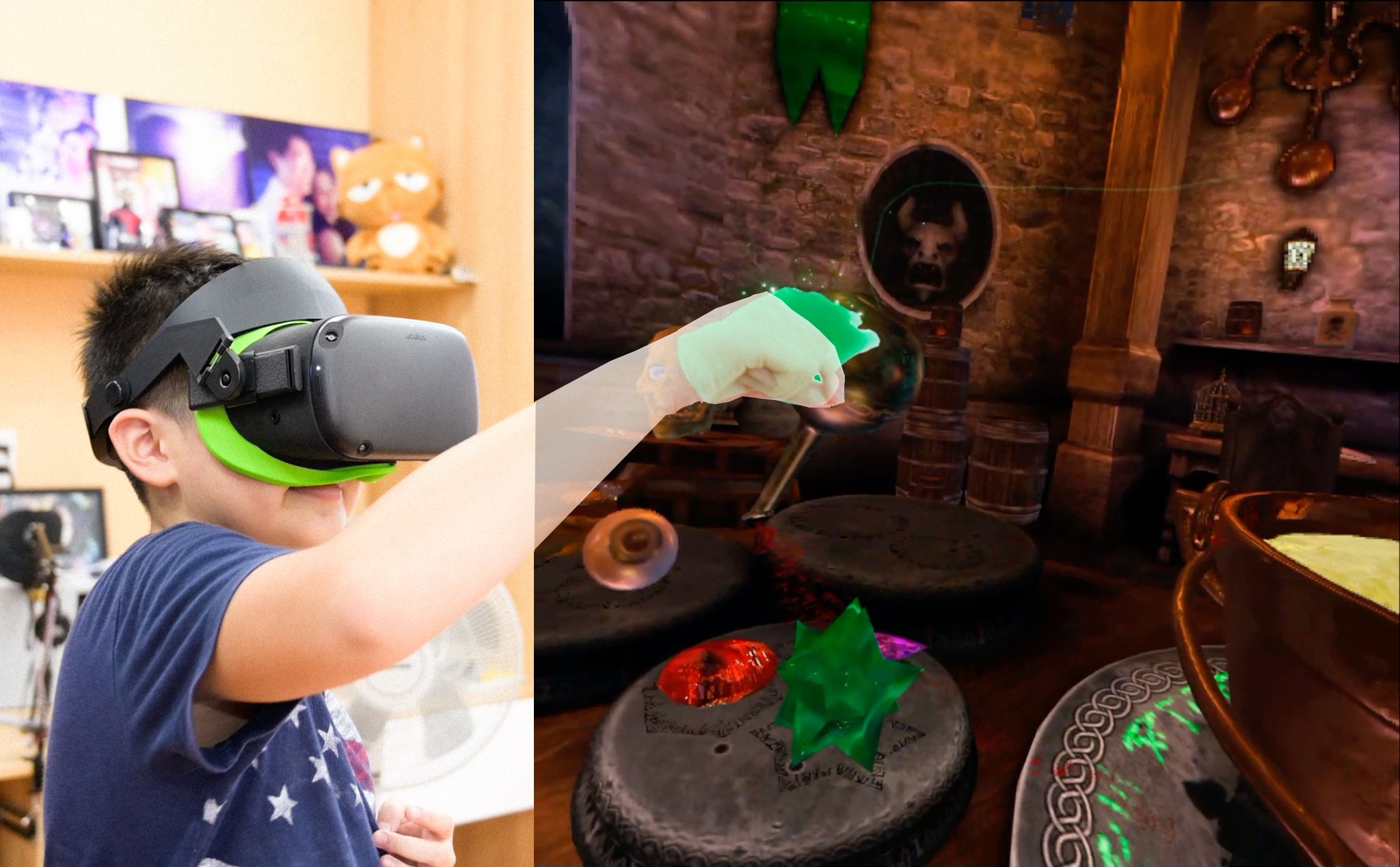 Thay cái đai cho Oculus Quest đeo êm hơn + Demo chơi game VR bằng tay không cần điều khiển