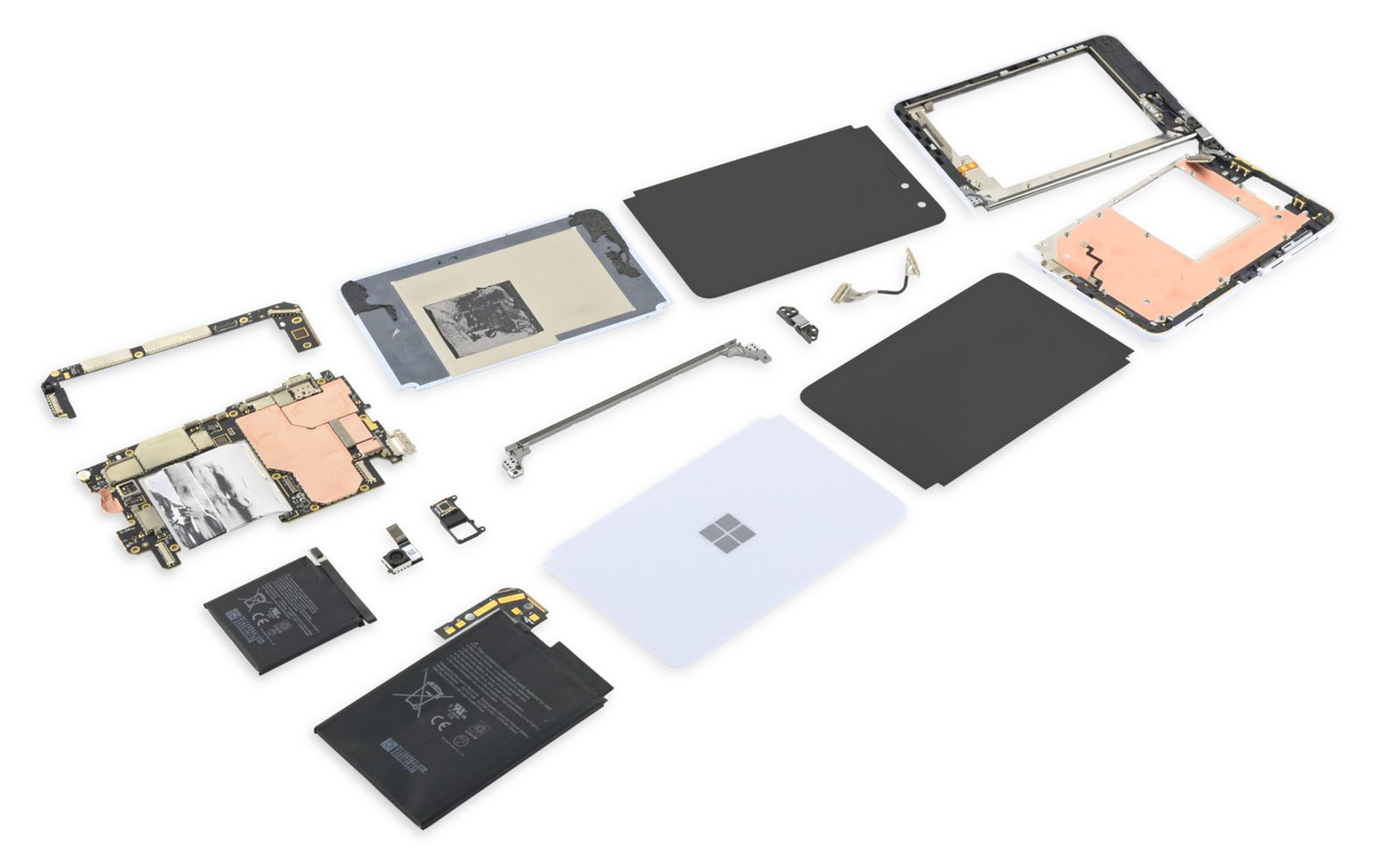 Mổ bụng Surface Duo: rất khó sửa chữa, thay pin