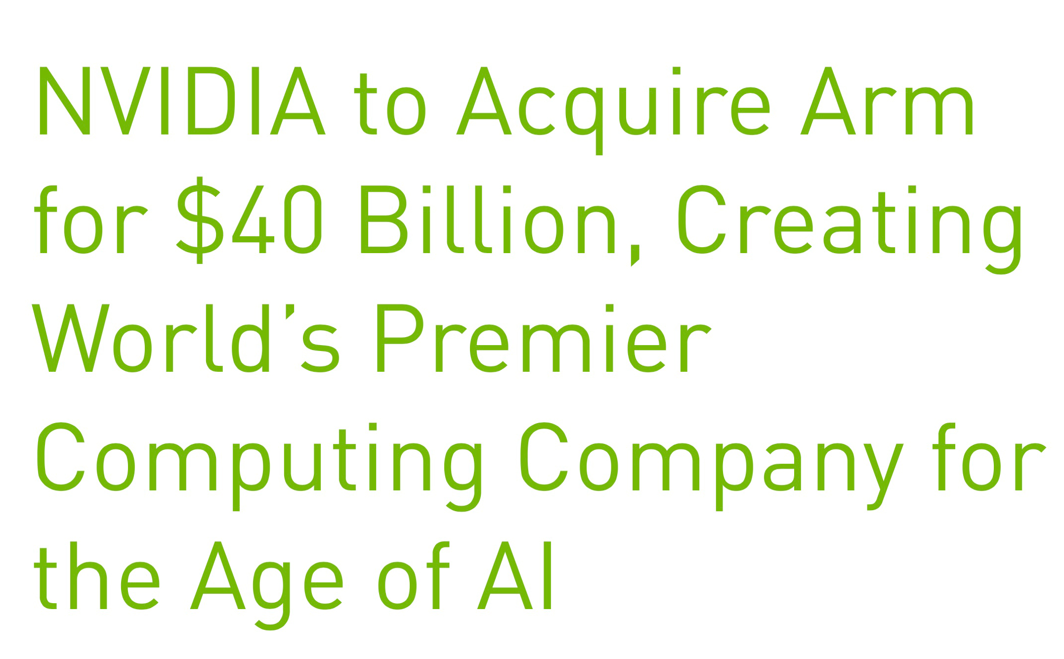NVIDIA sẽ mua ARM với giá 40 tỉ USD.