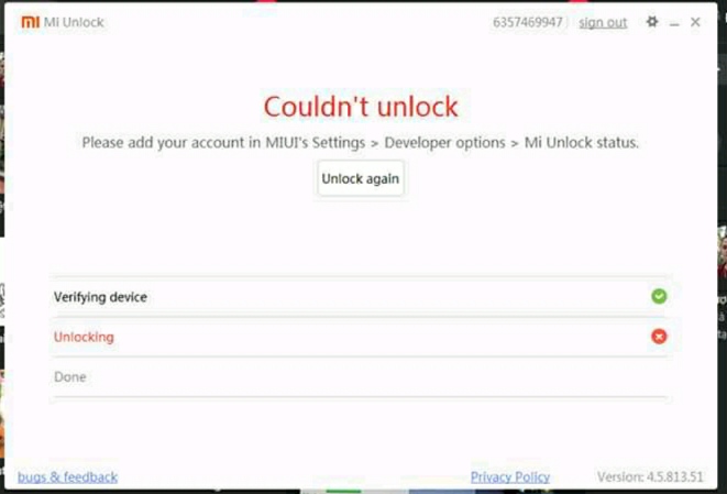các bác cho em hỏi em đã thêm tài khoản Mi Cloud vào điện thoại rồi mà khi unlock vẫn bị như thế...