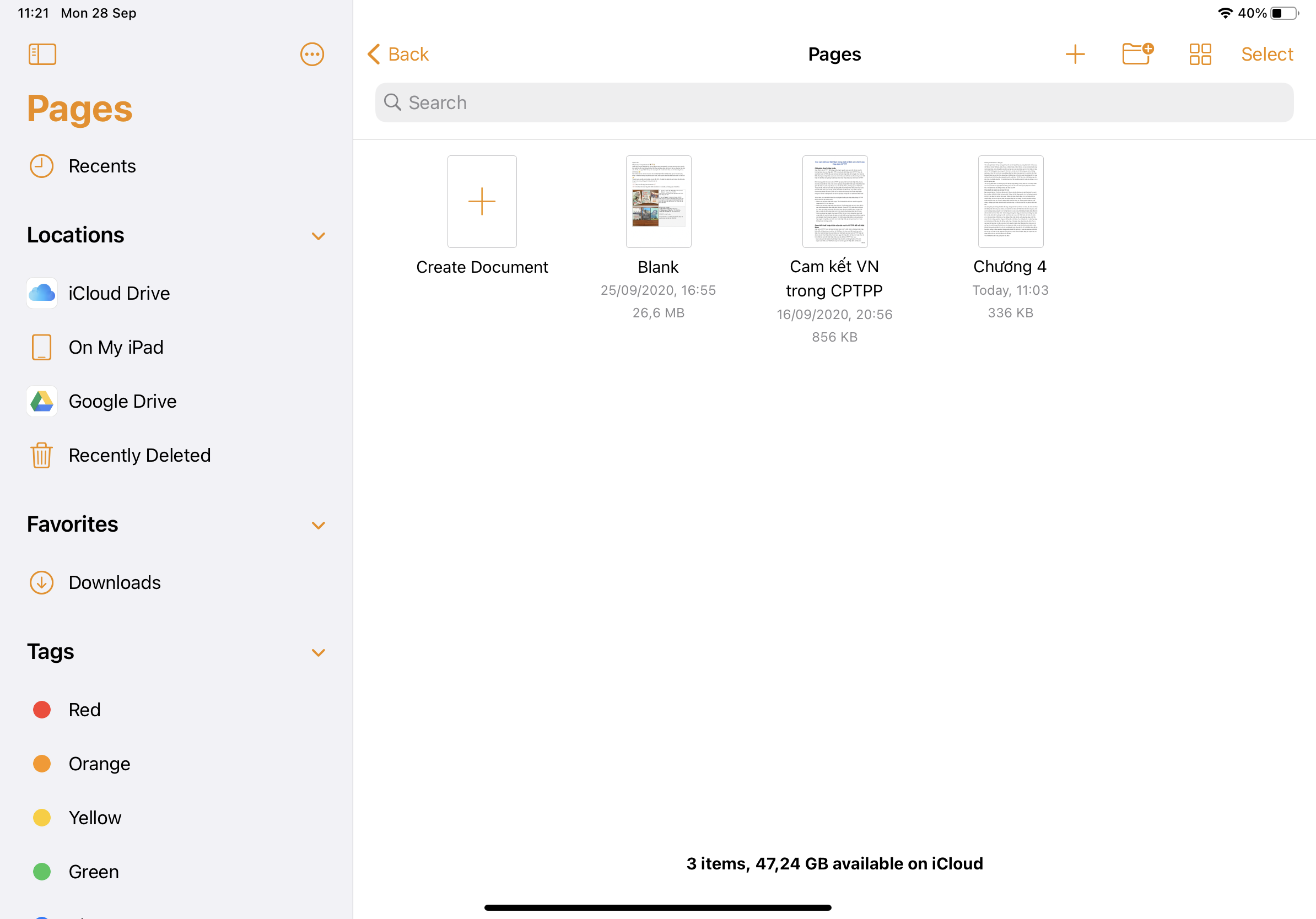 Ứng dụng ‘Pages’ trên iPad - lỗi gõ tiếng Việt