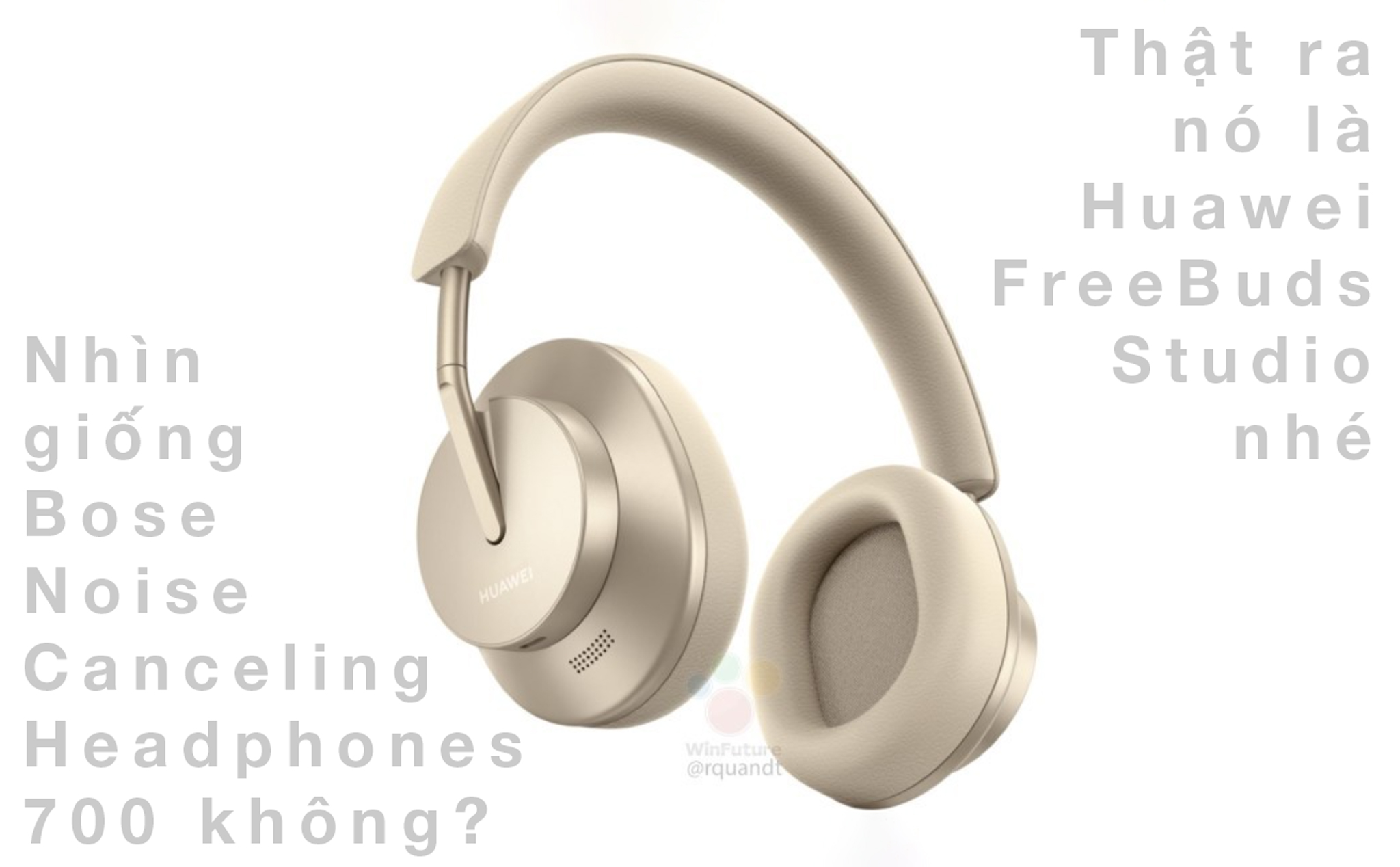 Huawei FreeBuds Studio tai nghe over-ear chống ồn ANC cạnh tranh Sony và Bose