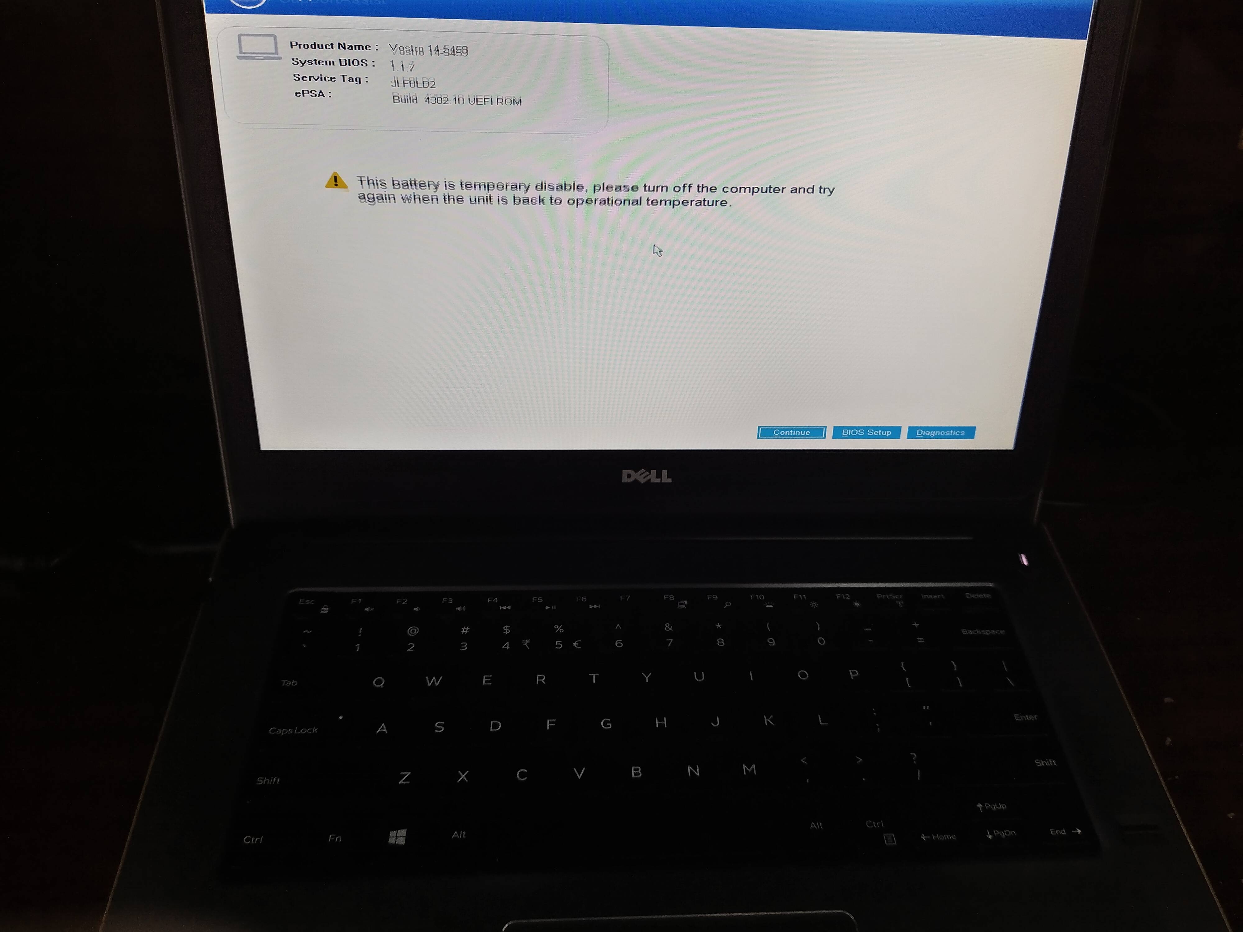 Laptop Dell thay pin mới thì bị lỗi ko boot được vào Windows??