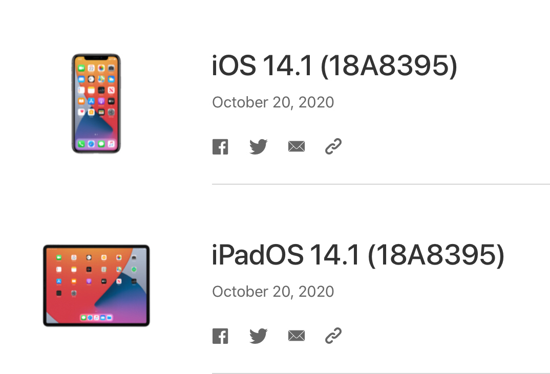 Apple cập nhật iOS & iPadOS 14.1 Final