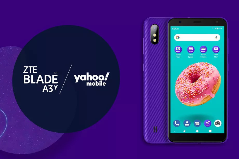 Điện thoại màu tím Yahoo của Verizon