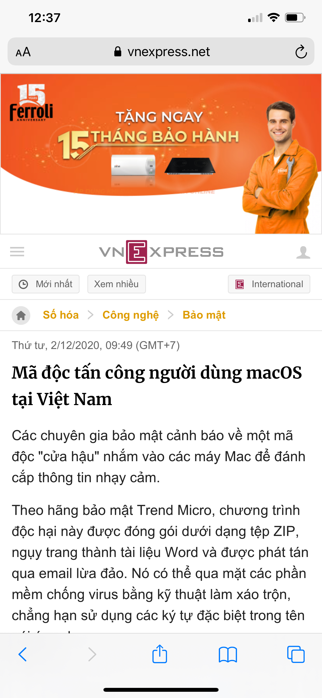 Malware tấn công người dùng Mac ở Việt Nam