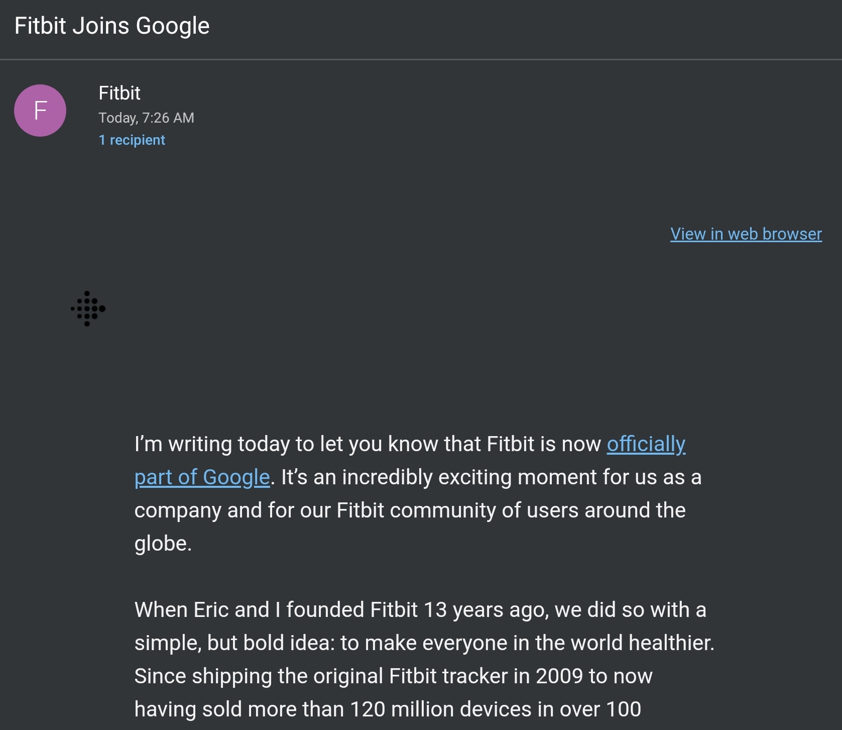 Fitbit chính thức về tay Google.