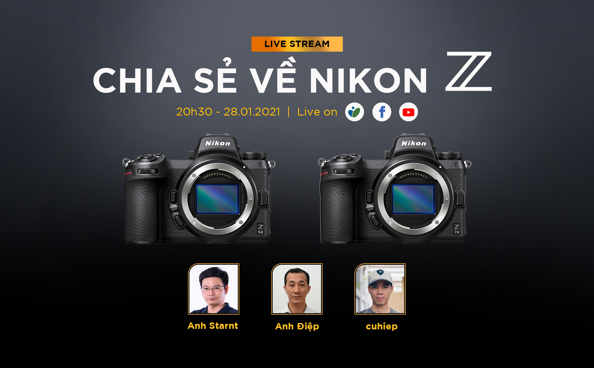 20:30 ngày 28 này: Mời coi livestream nói về Nikon Z
