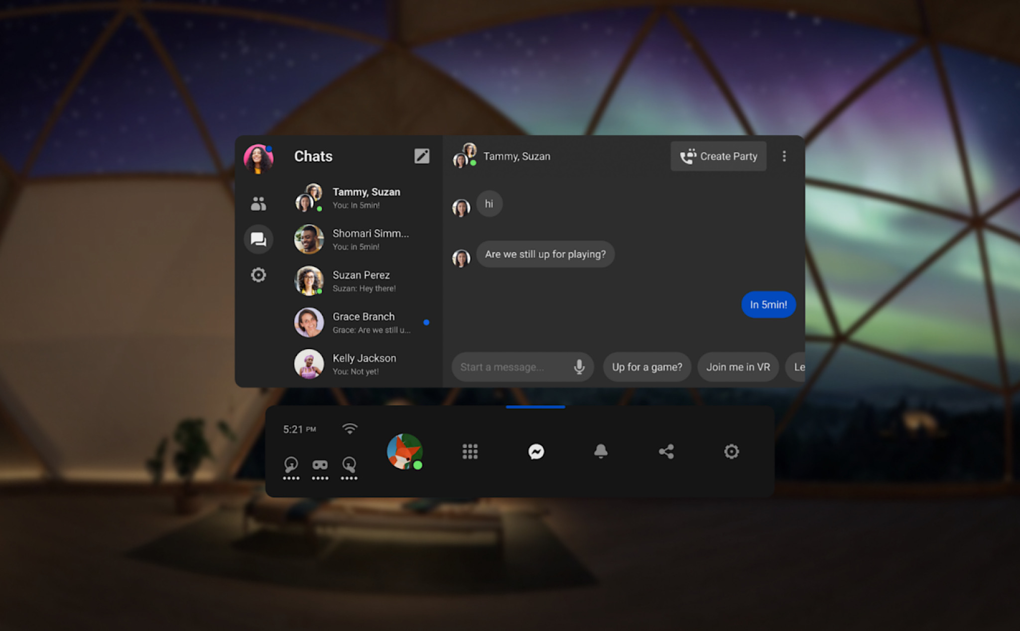 Facebook ra mắt chat Messenger cho kính Oculus Quest