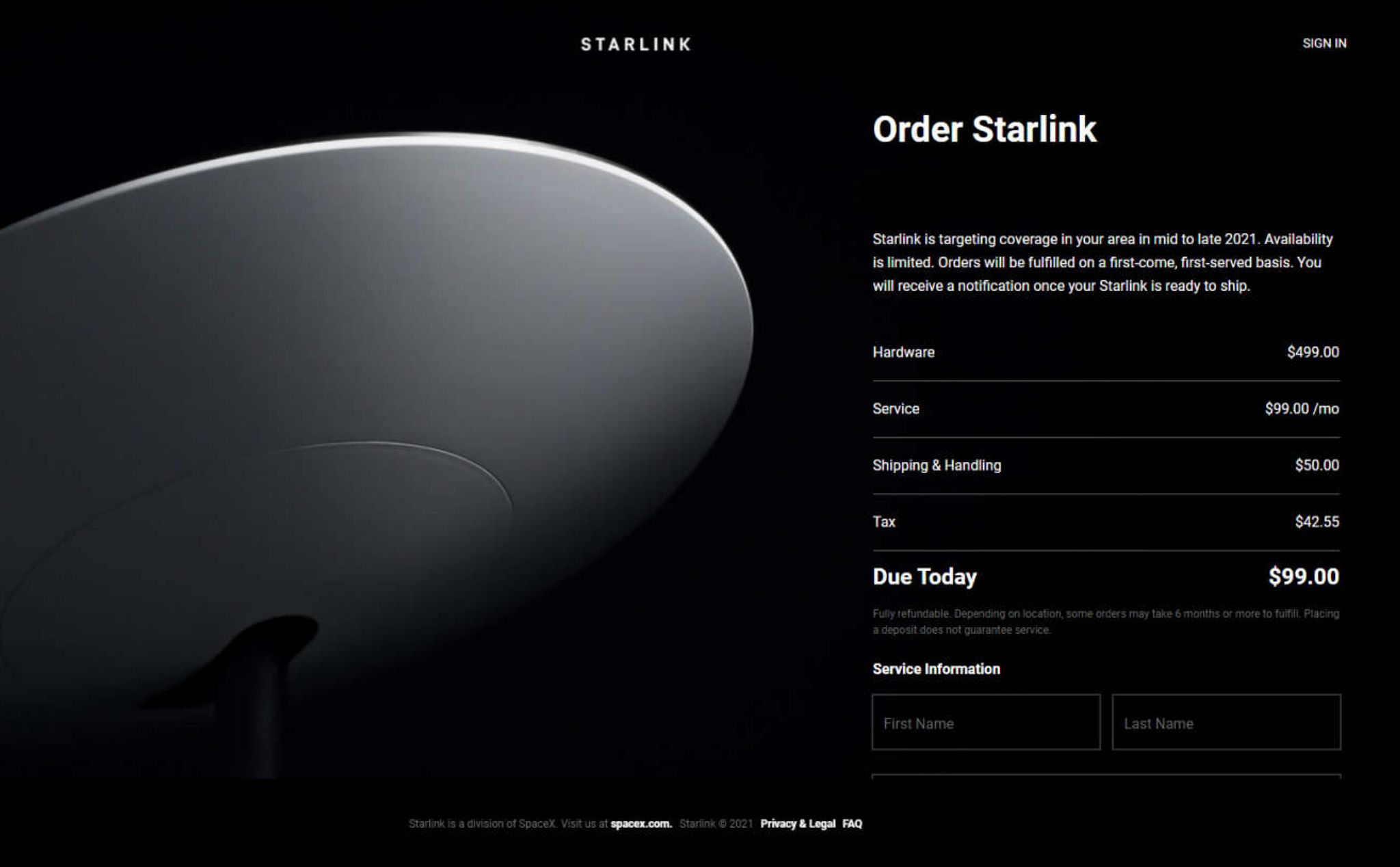 Starlink chính thức cho đăng kí trước dịch vụ internet từ vệ tinh của mình
